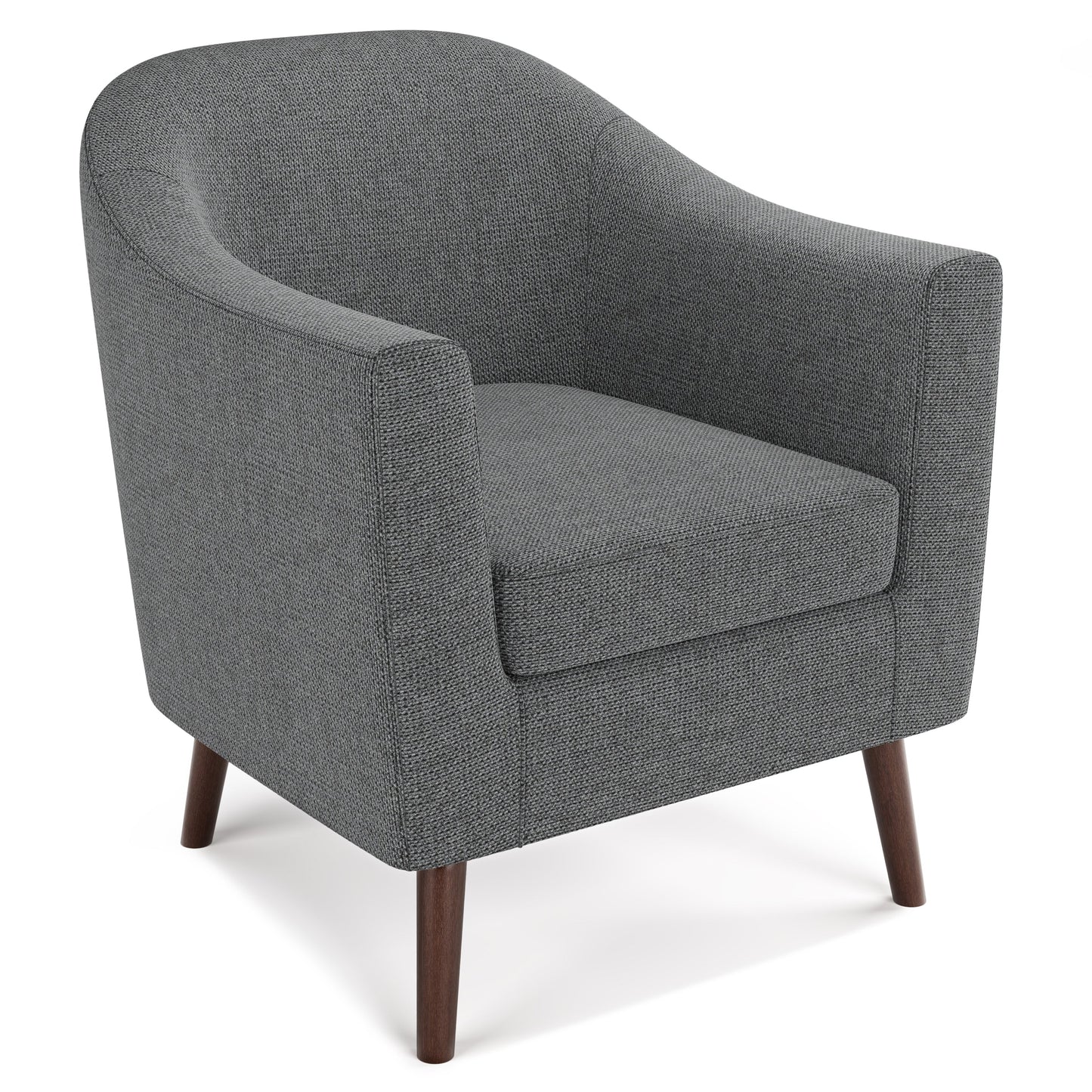 Inspiration Upholstered Armchair with Curved Back and Removable Seat Cushion