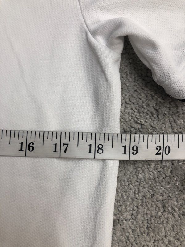 Nike Polo Shirts Mens Small White Logo Short Sleeve Casual Lightweight