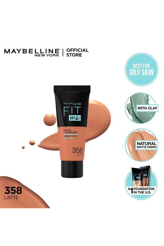 Fit Me! Matte & Poreless Foundation - 358 Latte