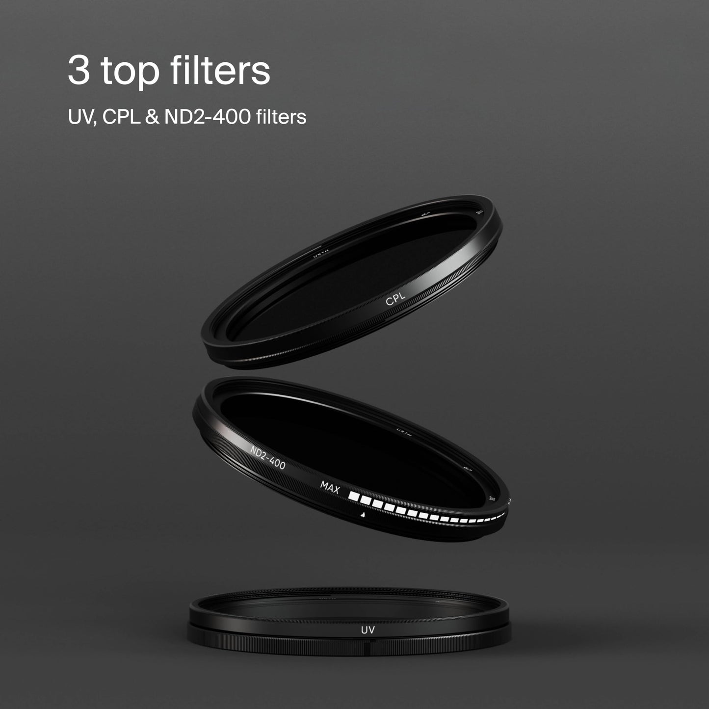 Urth 67mm UV, Circular Polarizing (CPL), ND2-400 Lens Filter Kit