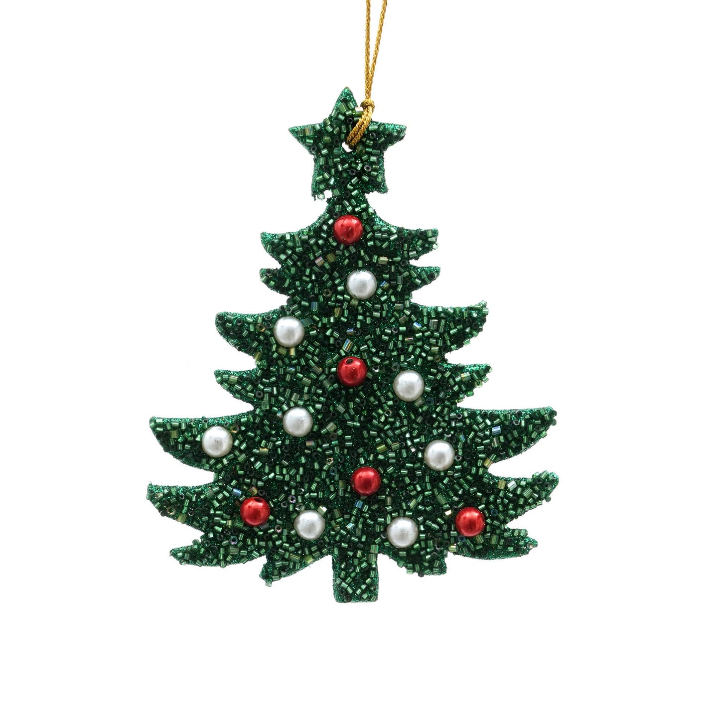MULTI BEADED LAC TREE HANGING ORNAMENT, Set of 6