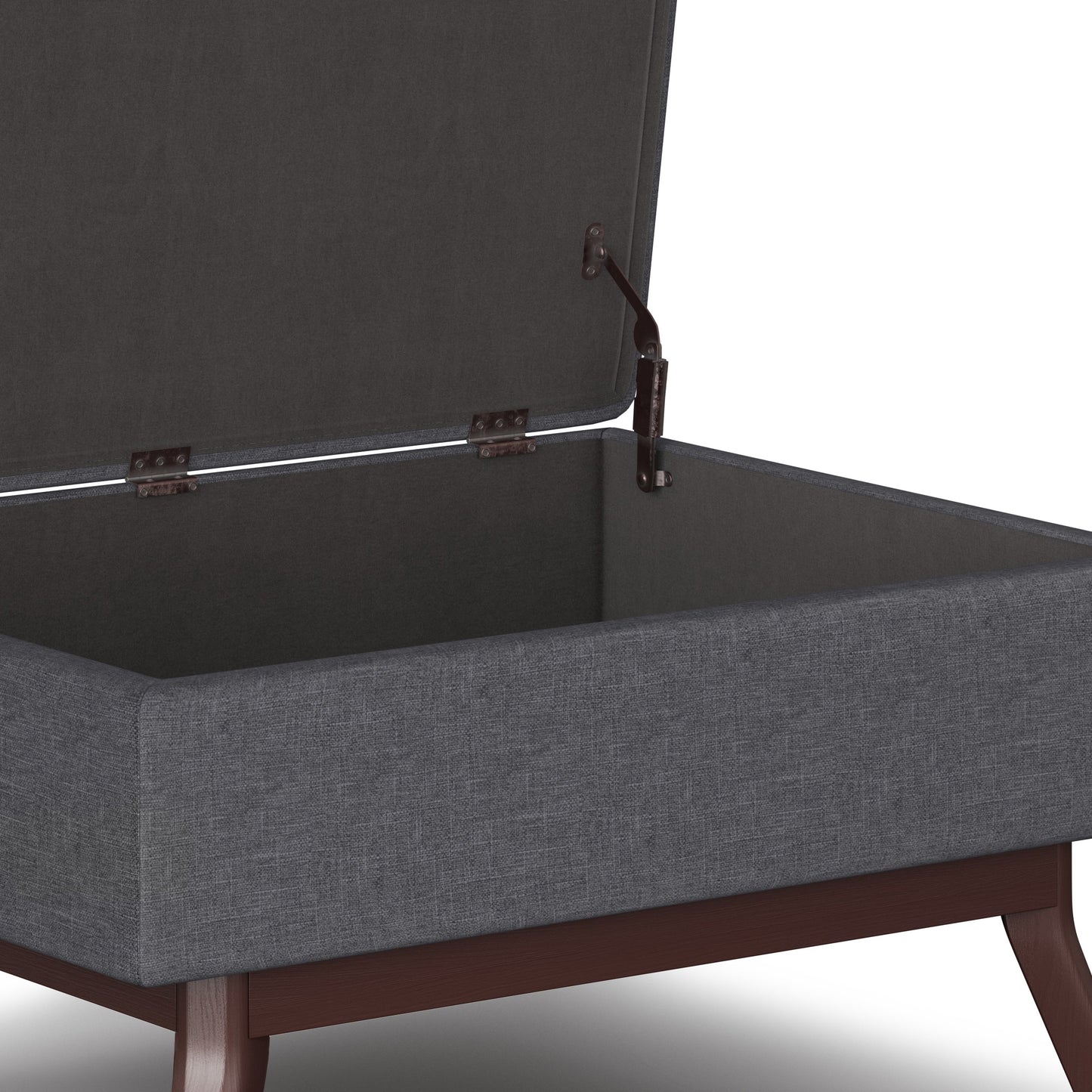 Untamed Upholstered Ottoman with Flip Top Storage and Wood Frame