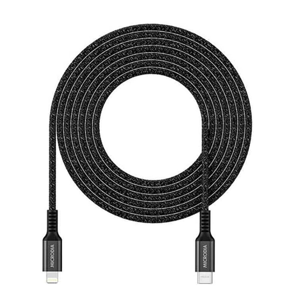 Microdia ExeCable Tweed PD60W USB-C to 8-Pin Cable 2.6m (Charcoal)
