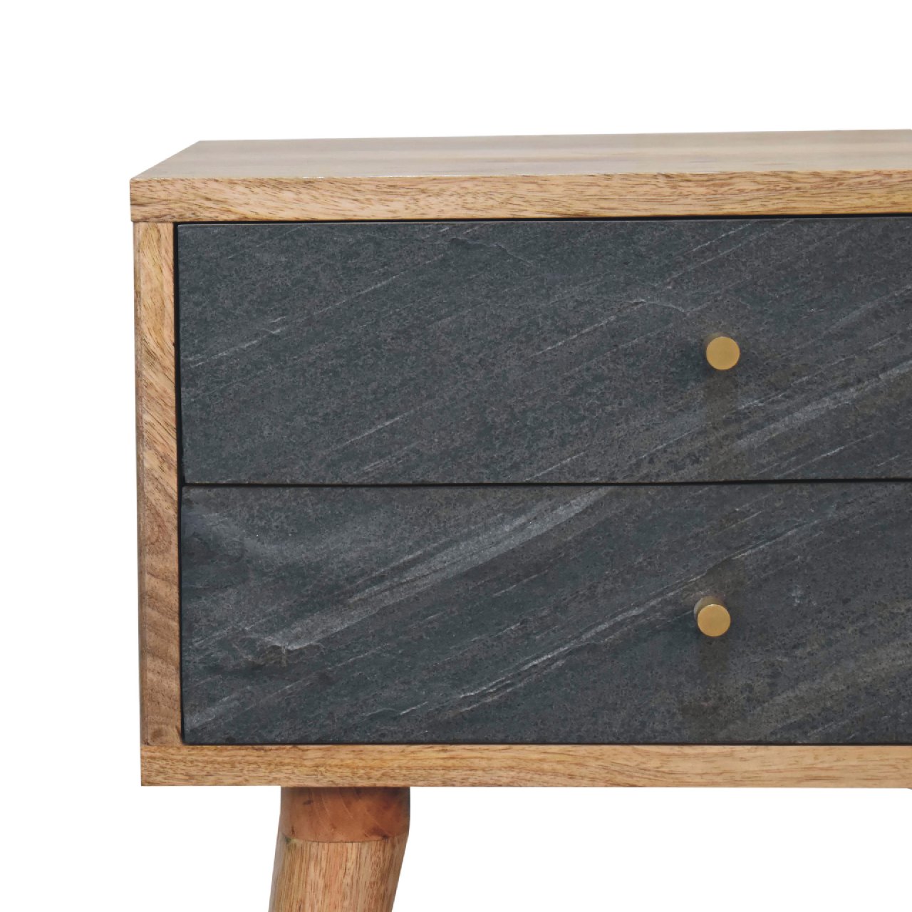 Solid Wood Beside with 2 Drawers