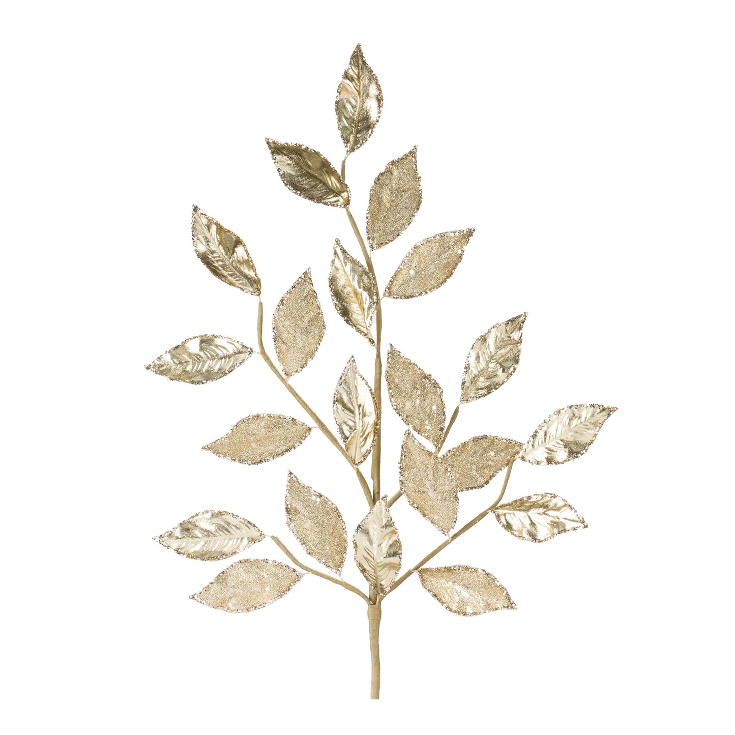 Glittered Leaf Spray, Set of 2