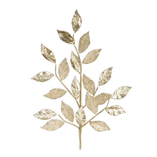 Glittered Leaf Spray, Set of 2