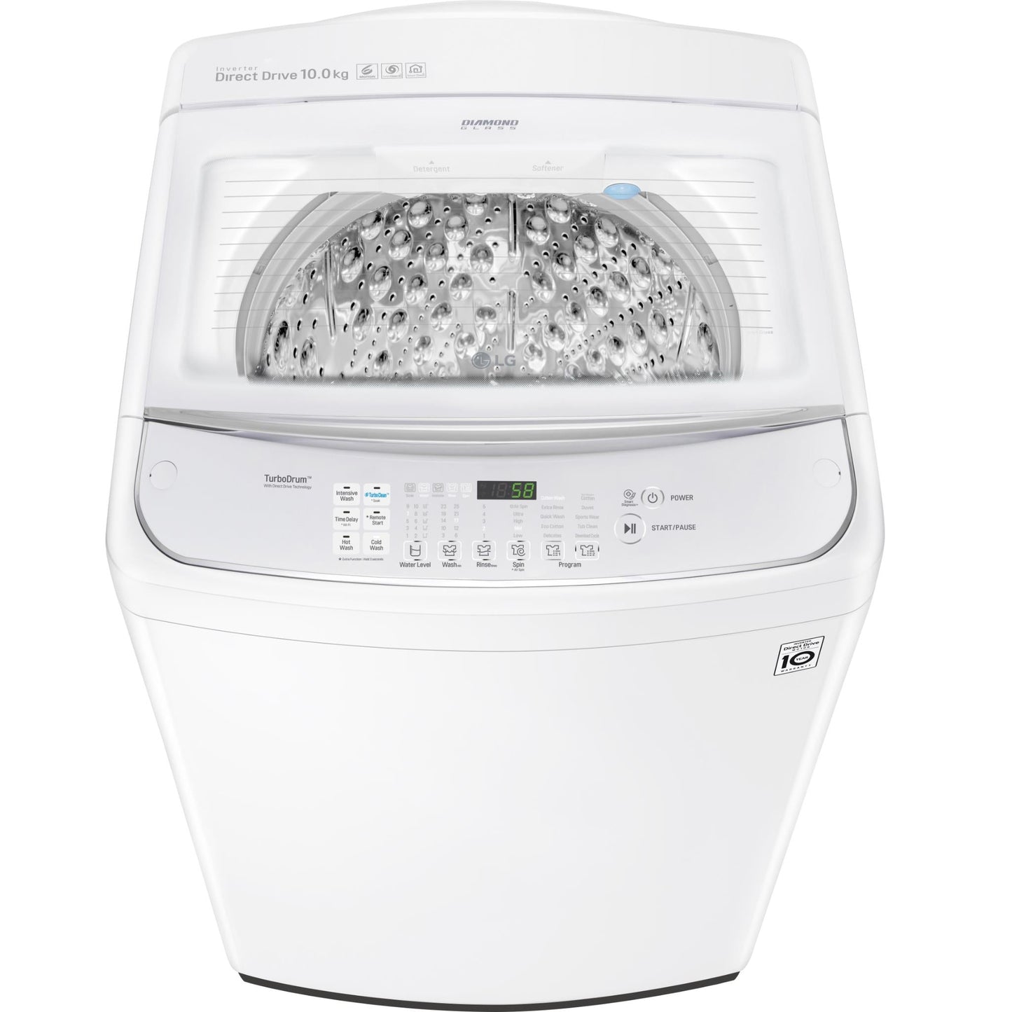 LG WTG-1034WF 10kg Direct Drive Top Load Washer (White)