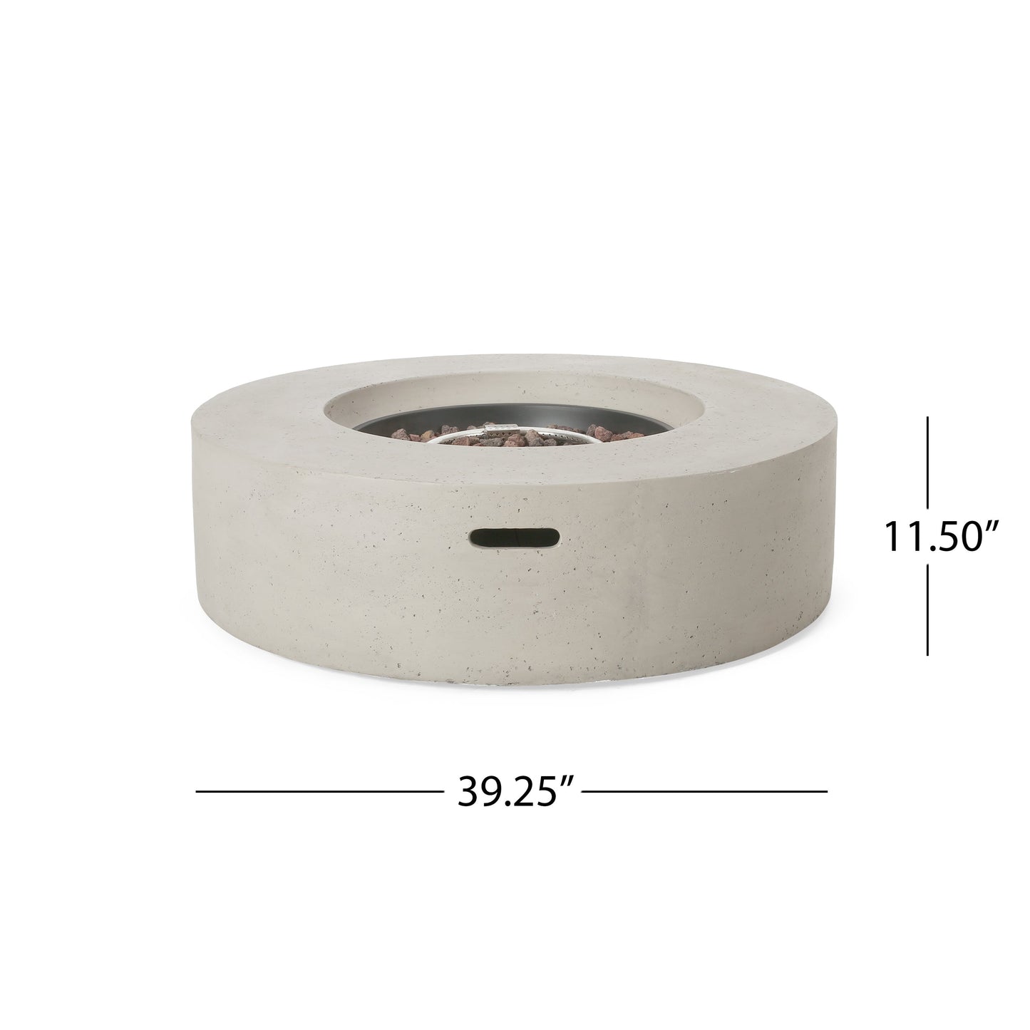 Outdoor Round Concrete Propane Firepit