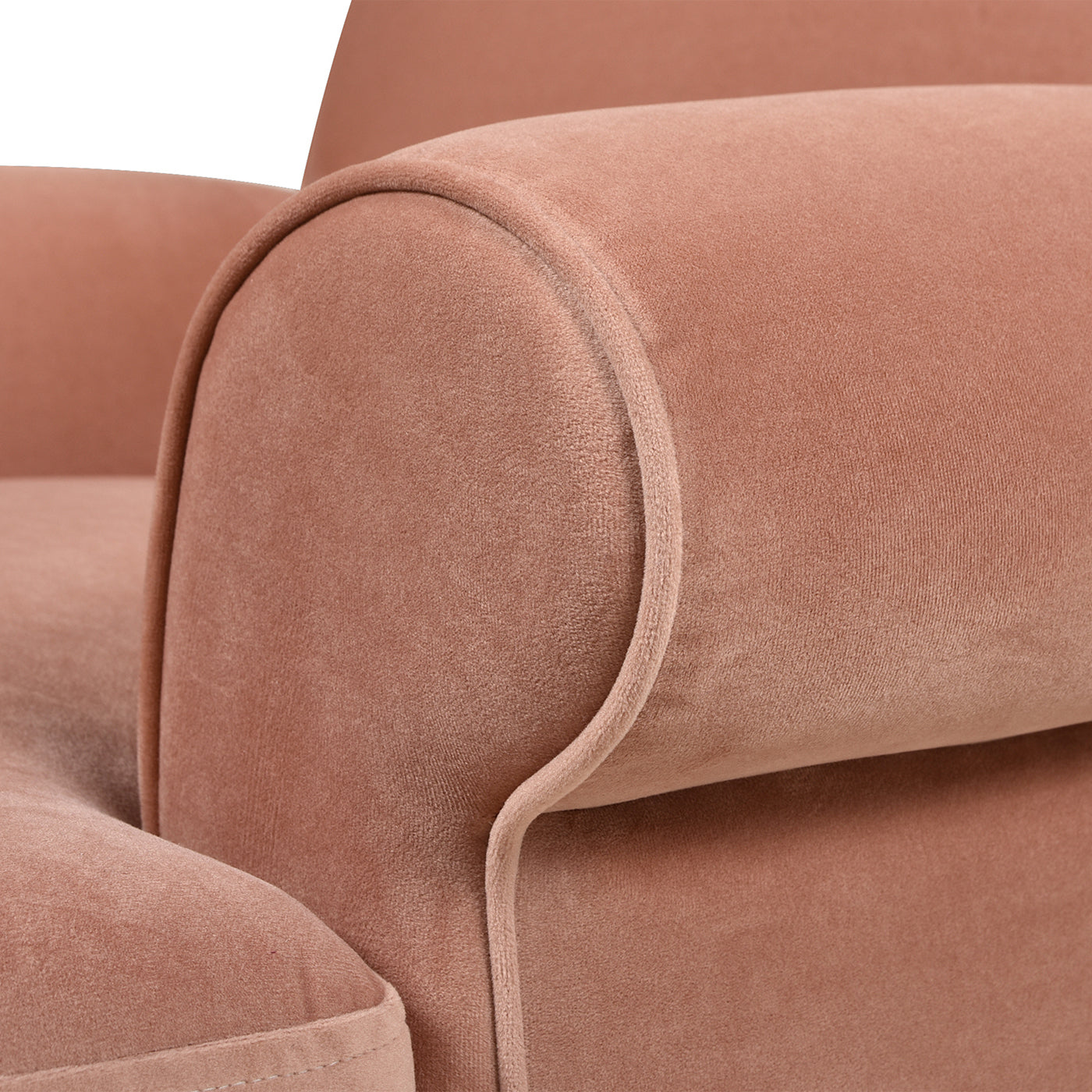 Cobaltex Upholstered Arm Chair with Metal Casters and Rolled Arms