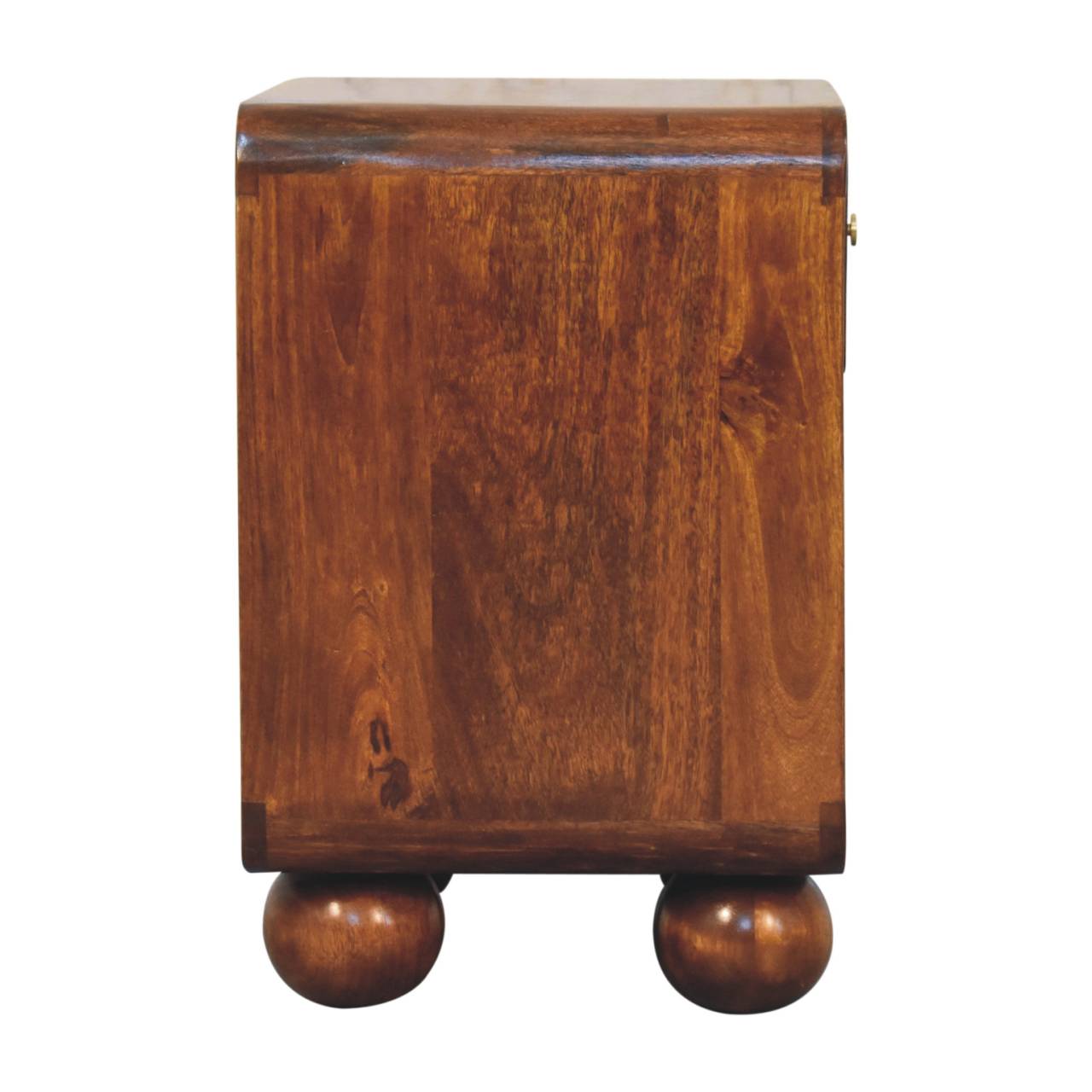 Nightstand with Open Storage and Ball Feet