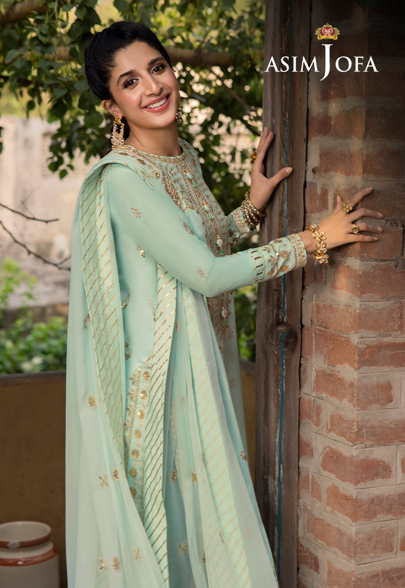 AJSW-11 EMBROIDERED LAWN SILK 3 PCS