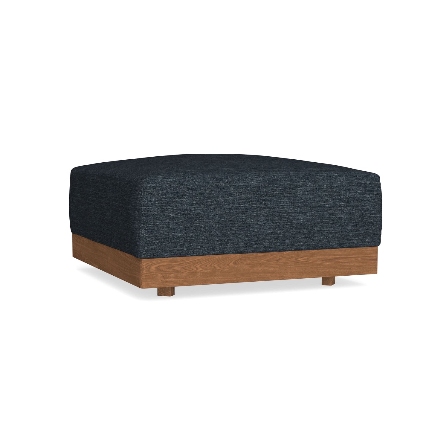 Modular Bondi Espresso Ottoman in Baltic Blue | Memory Foam Blend
