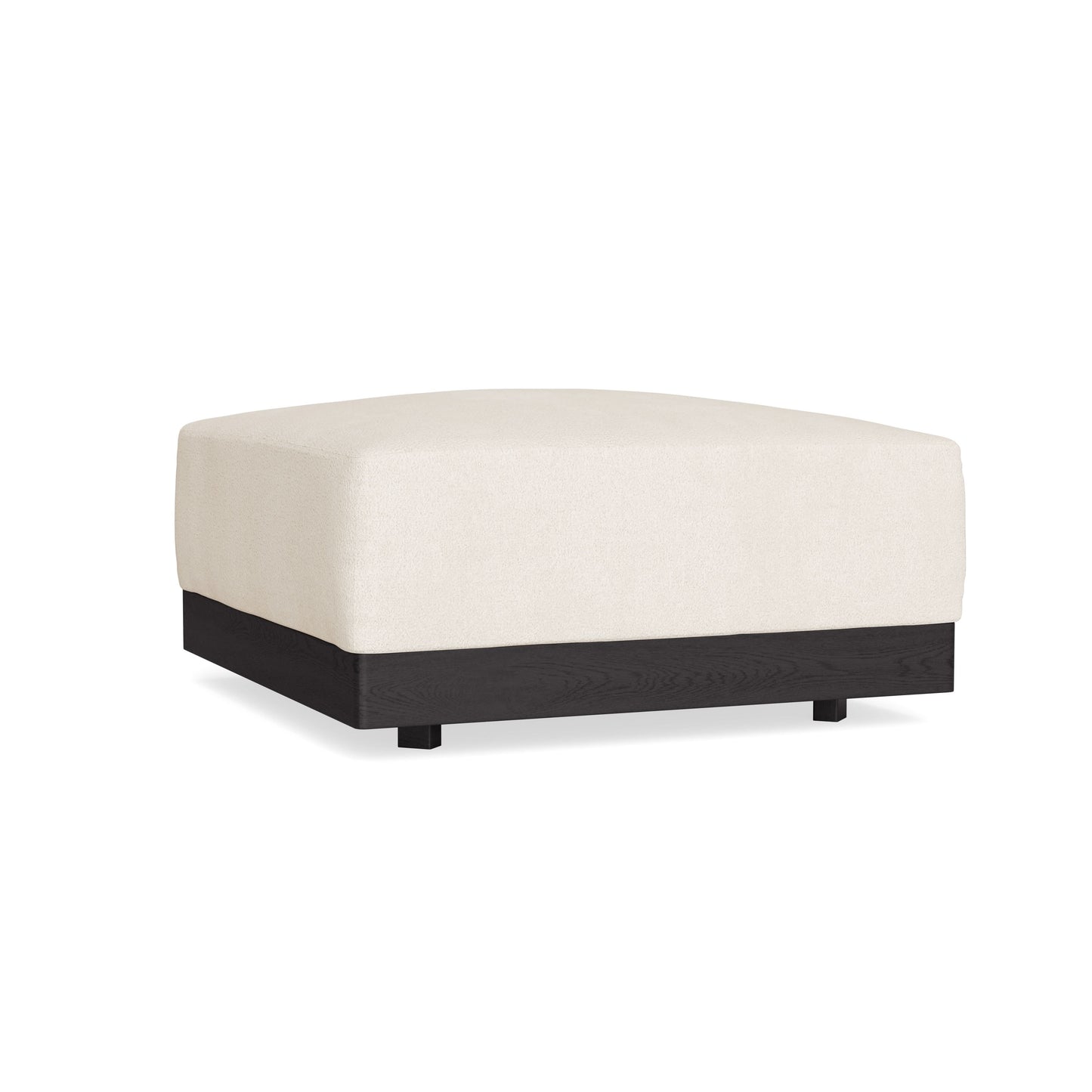 Modular Bondi Black Ottoman in Powder | Classic Blend