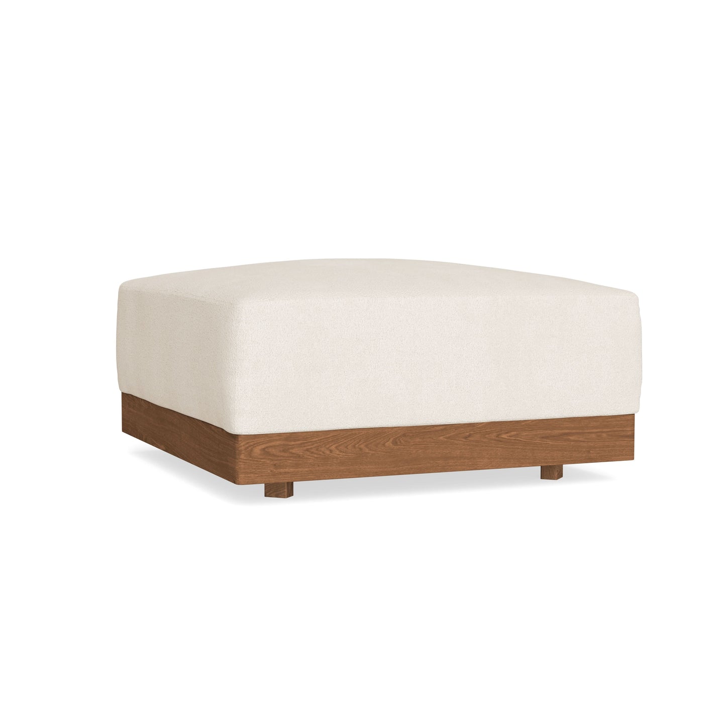 Modular Bondi Espresso Ottoman in Powder | Memory Foam Blend