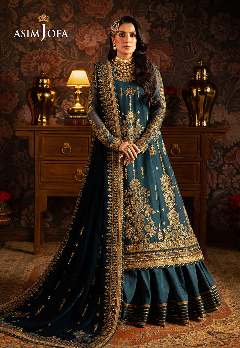 AJMMP-07 EMBROIDERED CHIFFON 3 PCS STITCHED