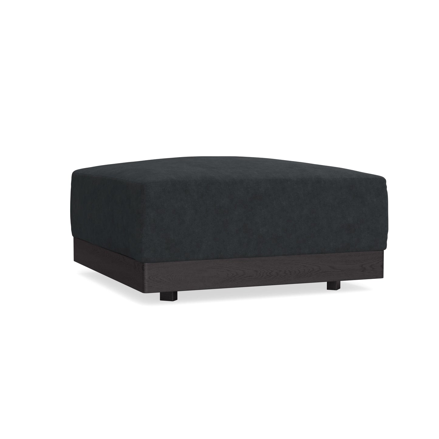 Modular Bondi Black Ottoman in Coal | Classic Blend
