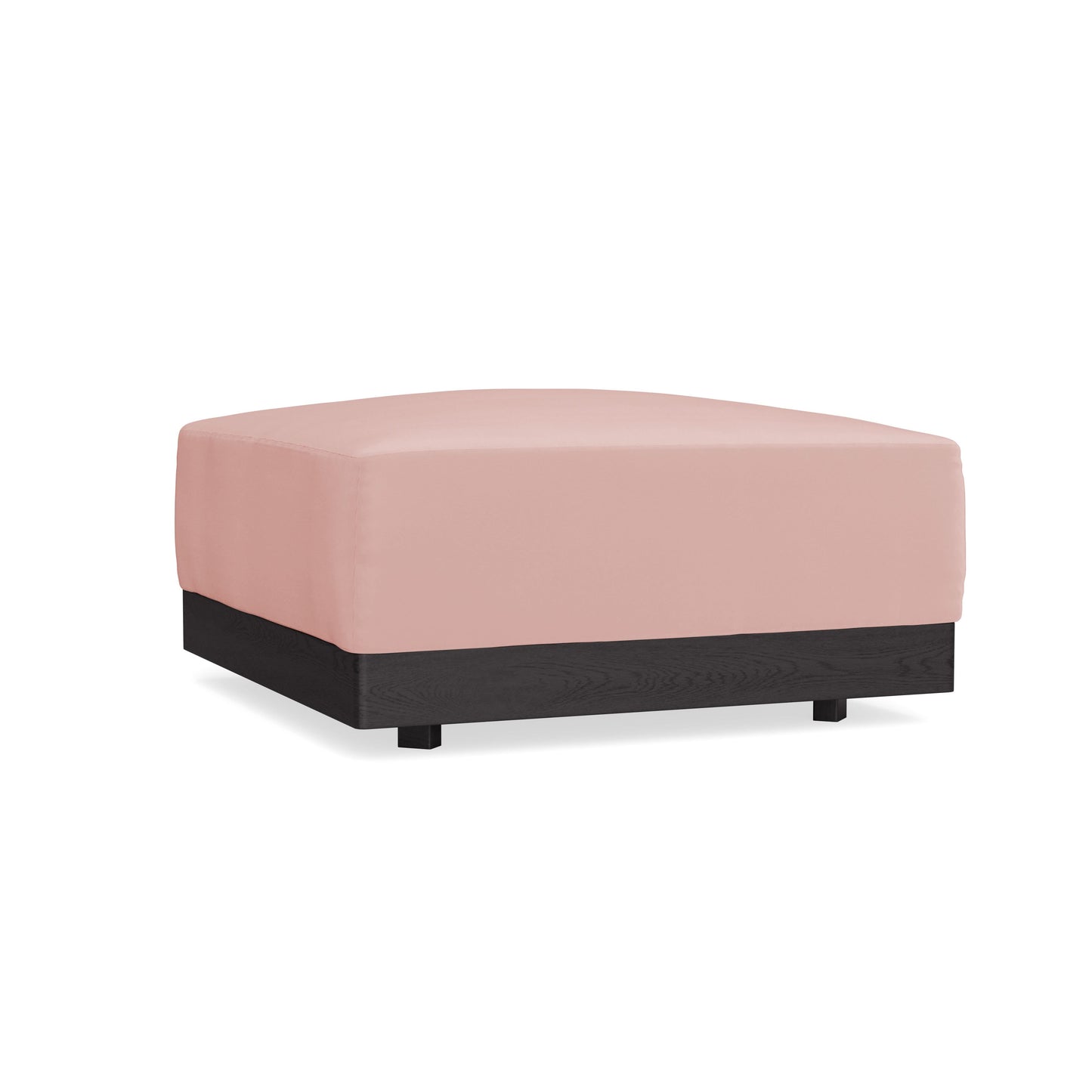 Modular Bondi Black Ottoman in Powder Pink | Classic Blend