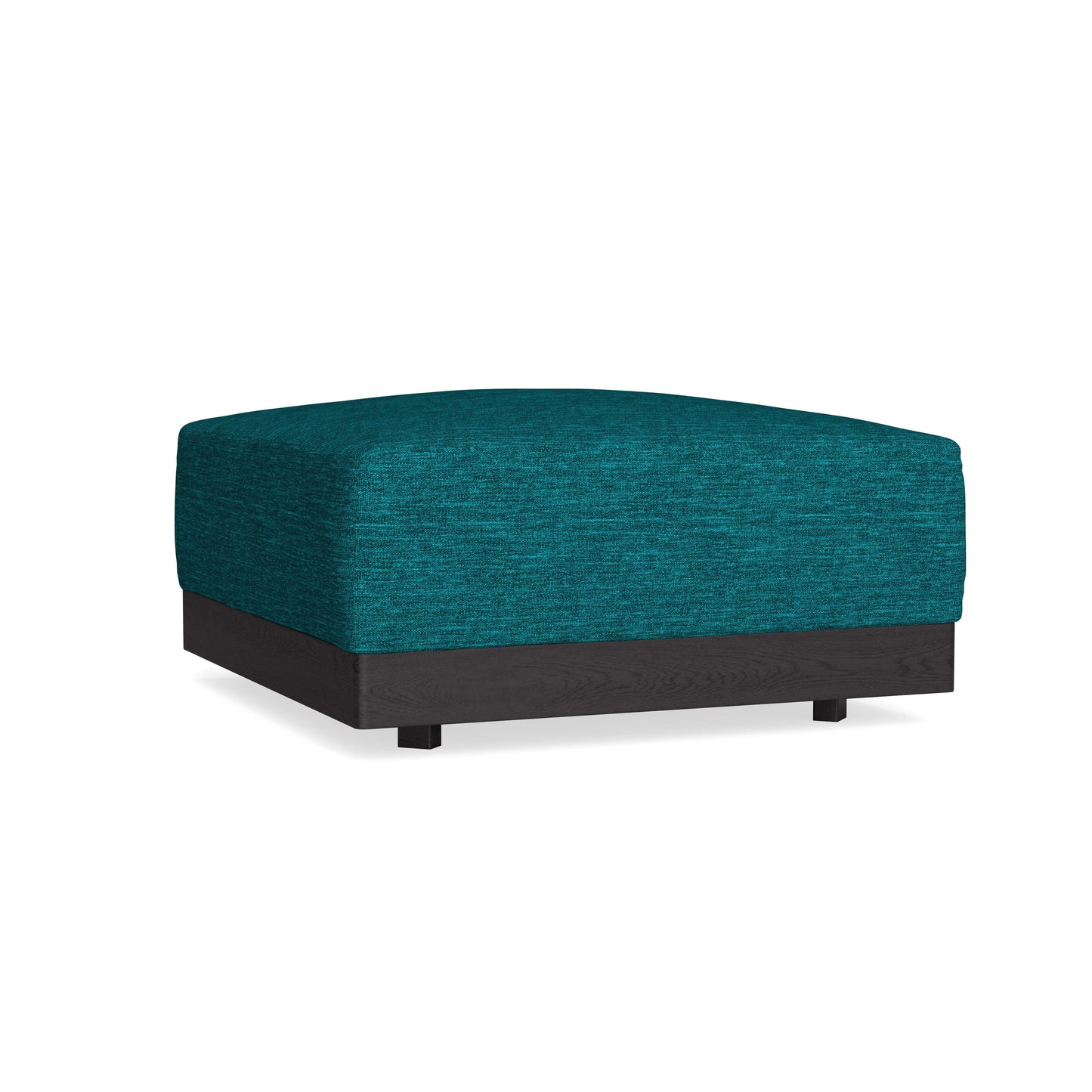 Modular Bondi Black Ottoman in Marine Teal | Memory Foam Blend