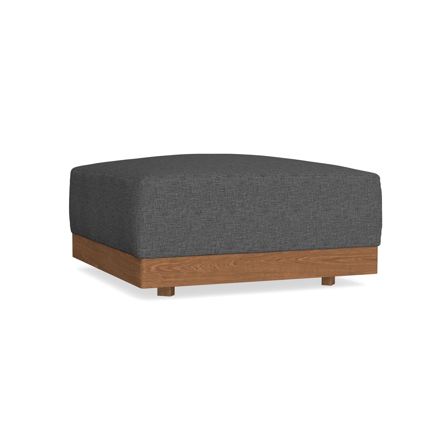 Modular Bondi Espresso Ottoman in Pebble | Memory Foam Blend
