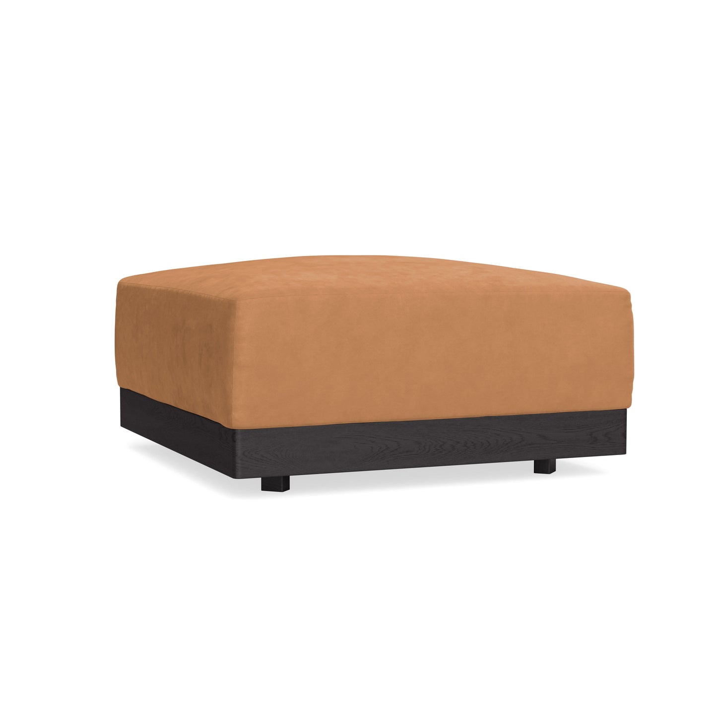 Modular Bondi Black Ottoman in Cheddar | Memory Foam Blend