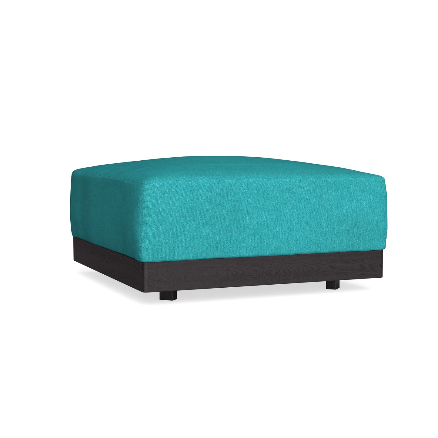 Modular Bondi Black Ottoman in Pool | Memory Foam Blend