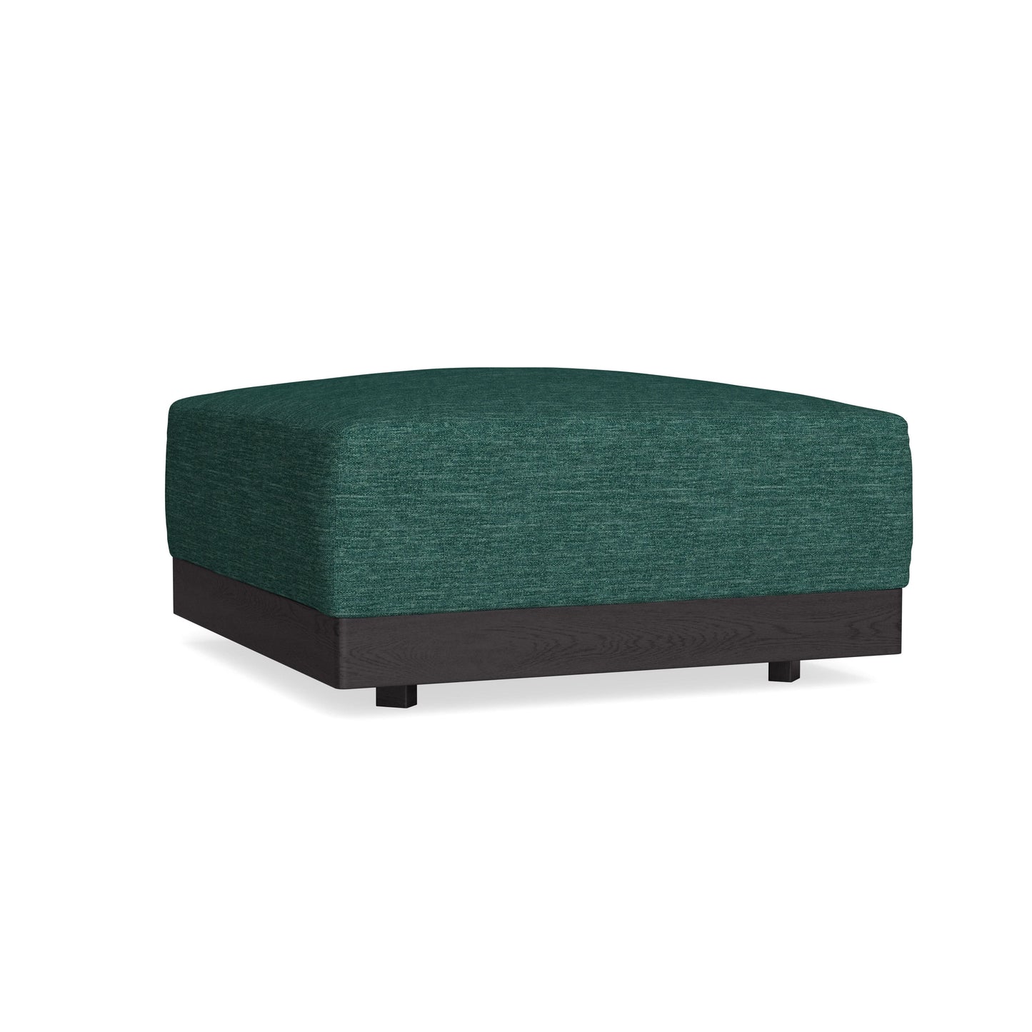 Modular Bondi Black Ottoman in Forest Green | Classic Blend