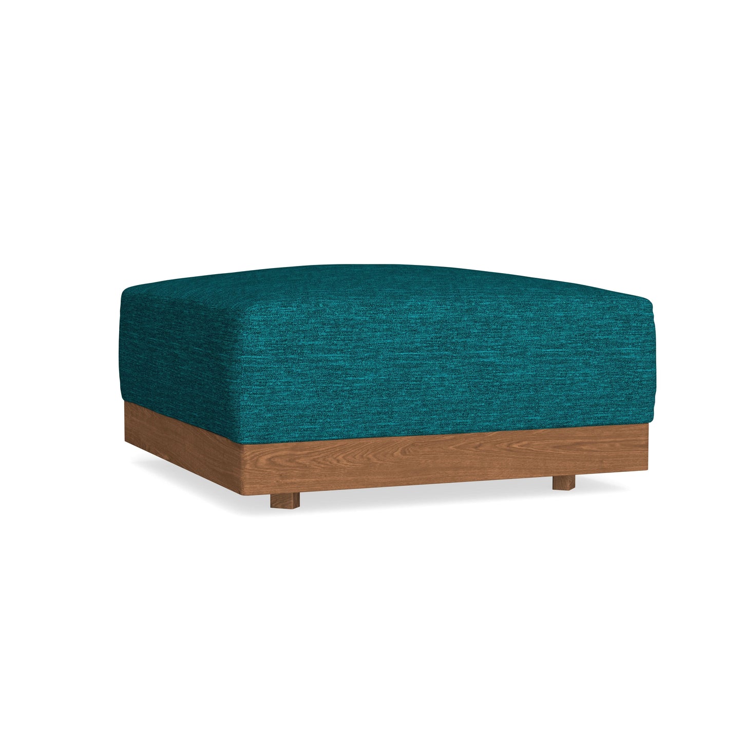 Modular Bondi Espresso Ottoman in Marine Teal | Memory Foam Blend