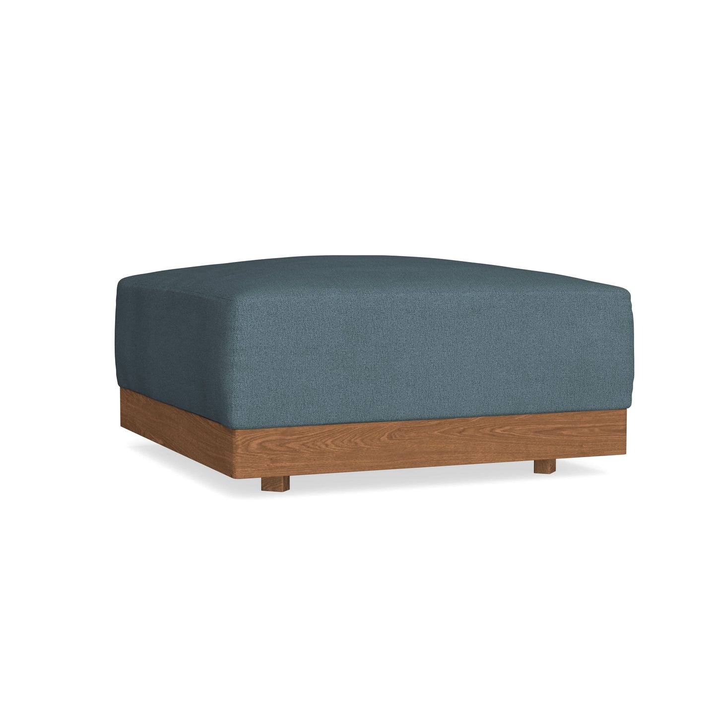 Modular Bondi Espresso Ottoman in Slate Blue | Classic Blend