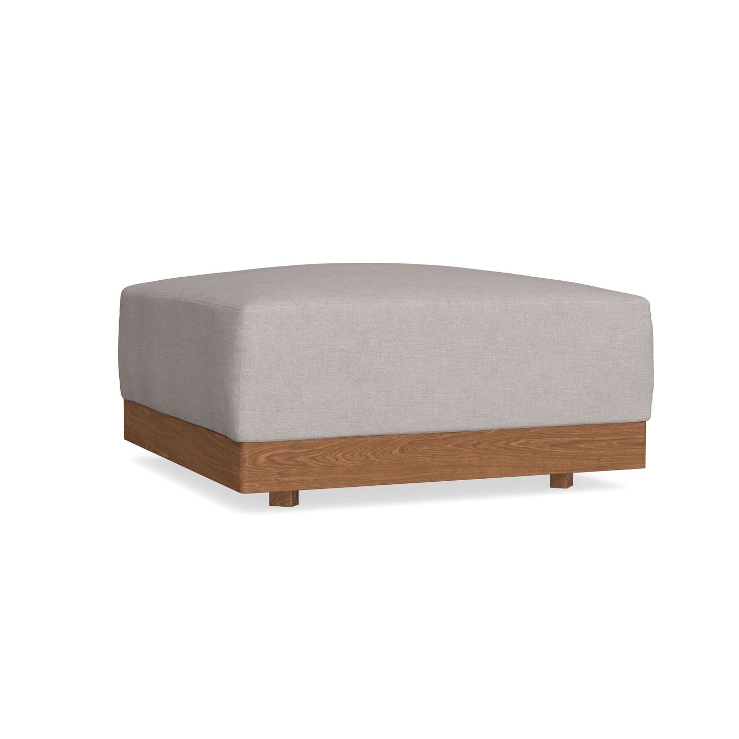 Modular Bondi Espresso Ottoman in Cloud | Memory Foam Blend