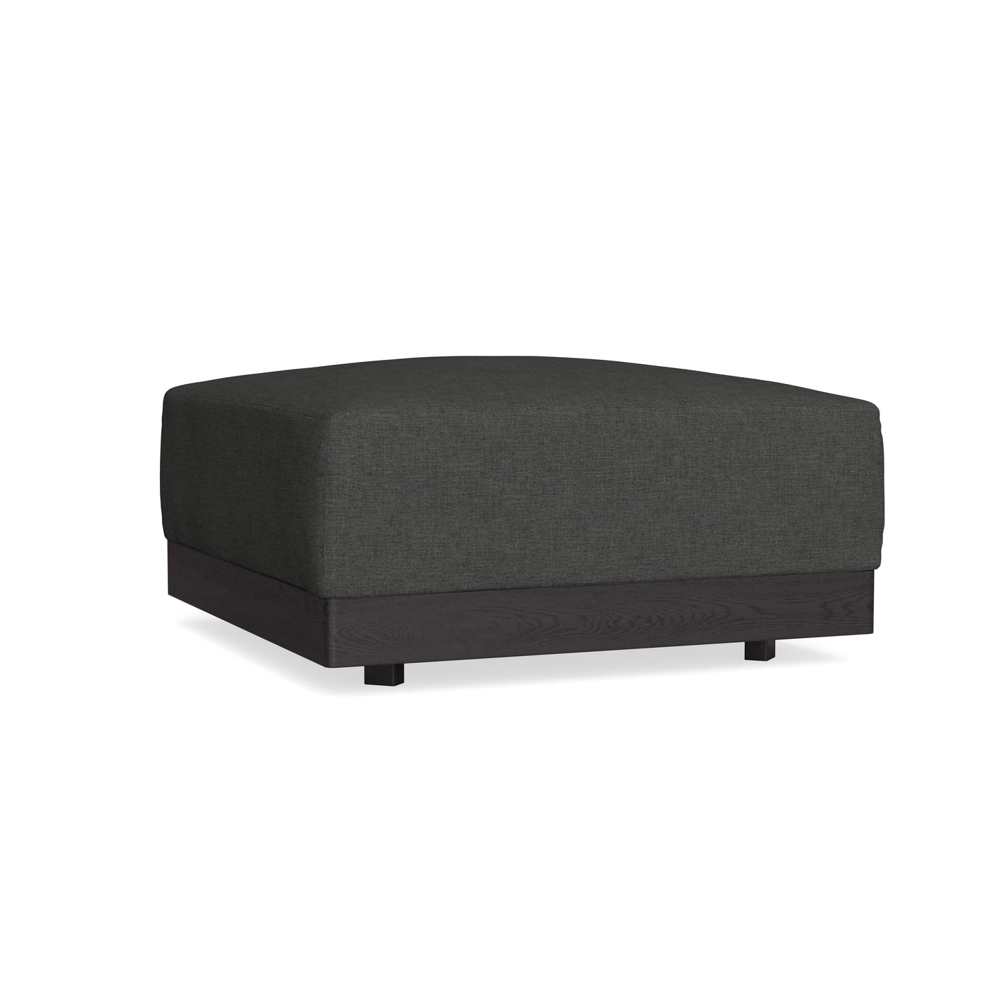 Modular Bondi Black Ottoman in Raven Gray | Classic Blend