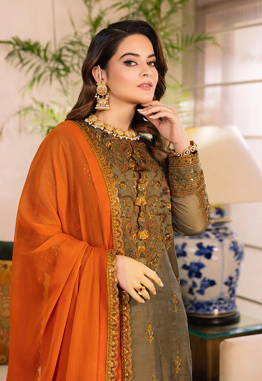 AJSM-33 EMBROIDERED PAPER COTTON 3 PCS