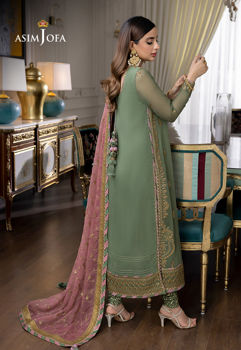 AJJM-19 EMBROIDERED CHIFFON , ORGANZA 3 PCS