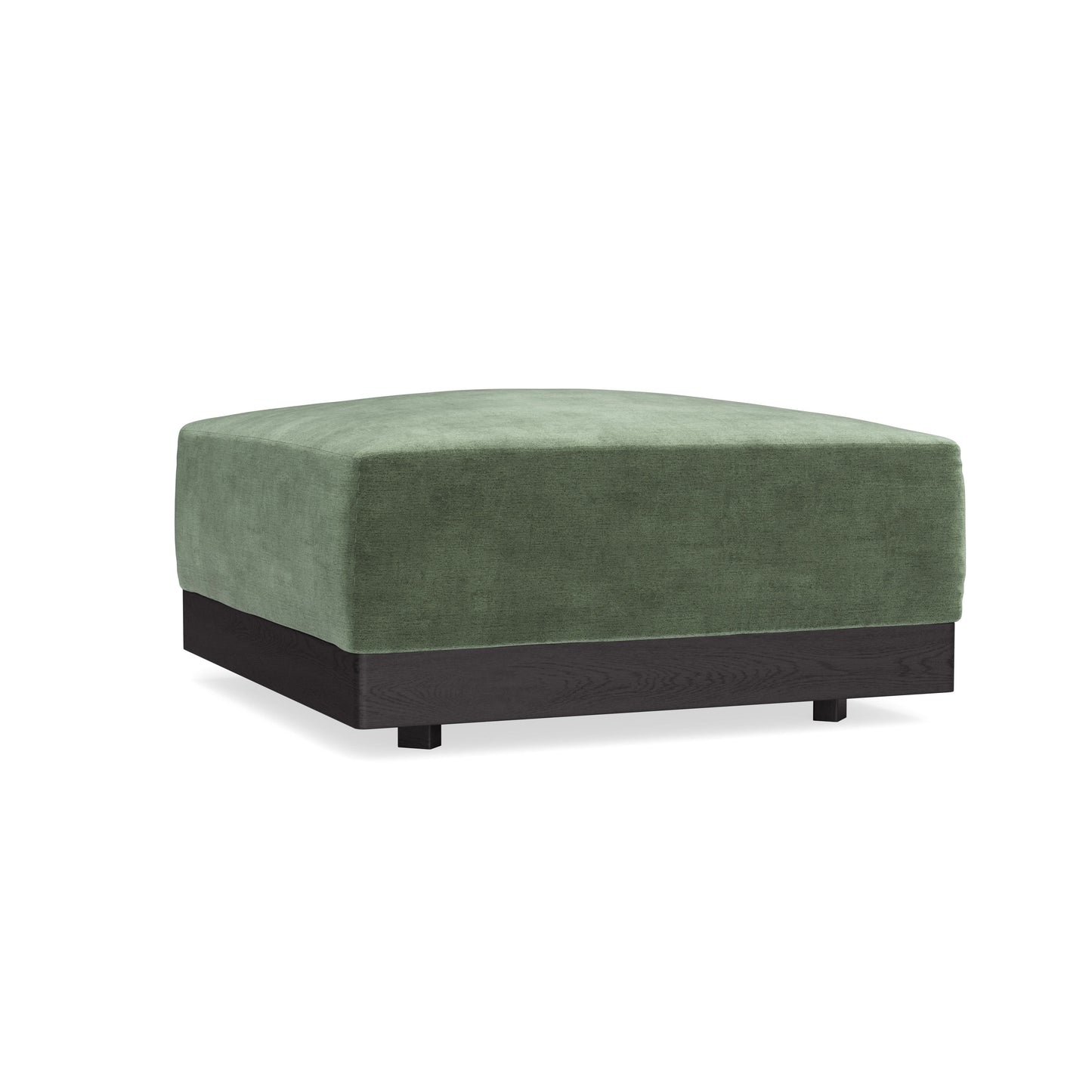 Modular Bondi Black Ottoman in Rosemary | Classic Blend