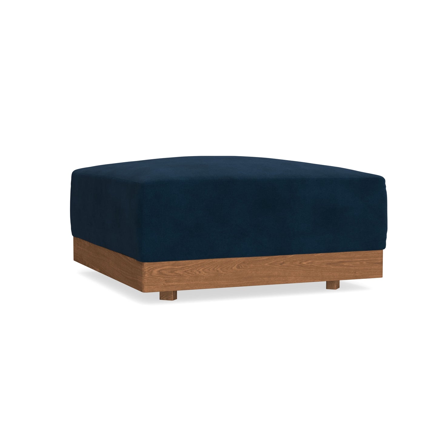 Modular Bondi Espresso Ottoman in Royal Blue | Memory Foam Blend