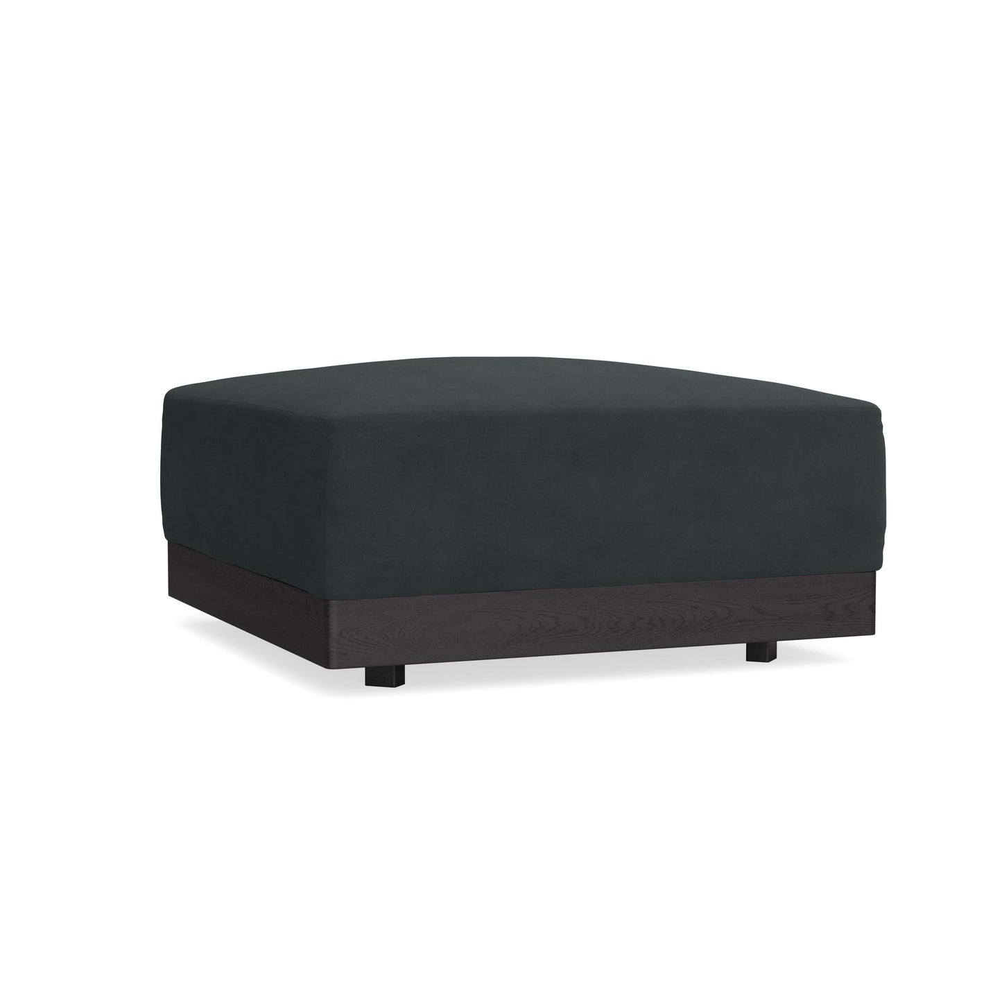 Modular Bondi Black Ottoman in Obsidian | Memory Foam Blend