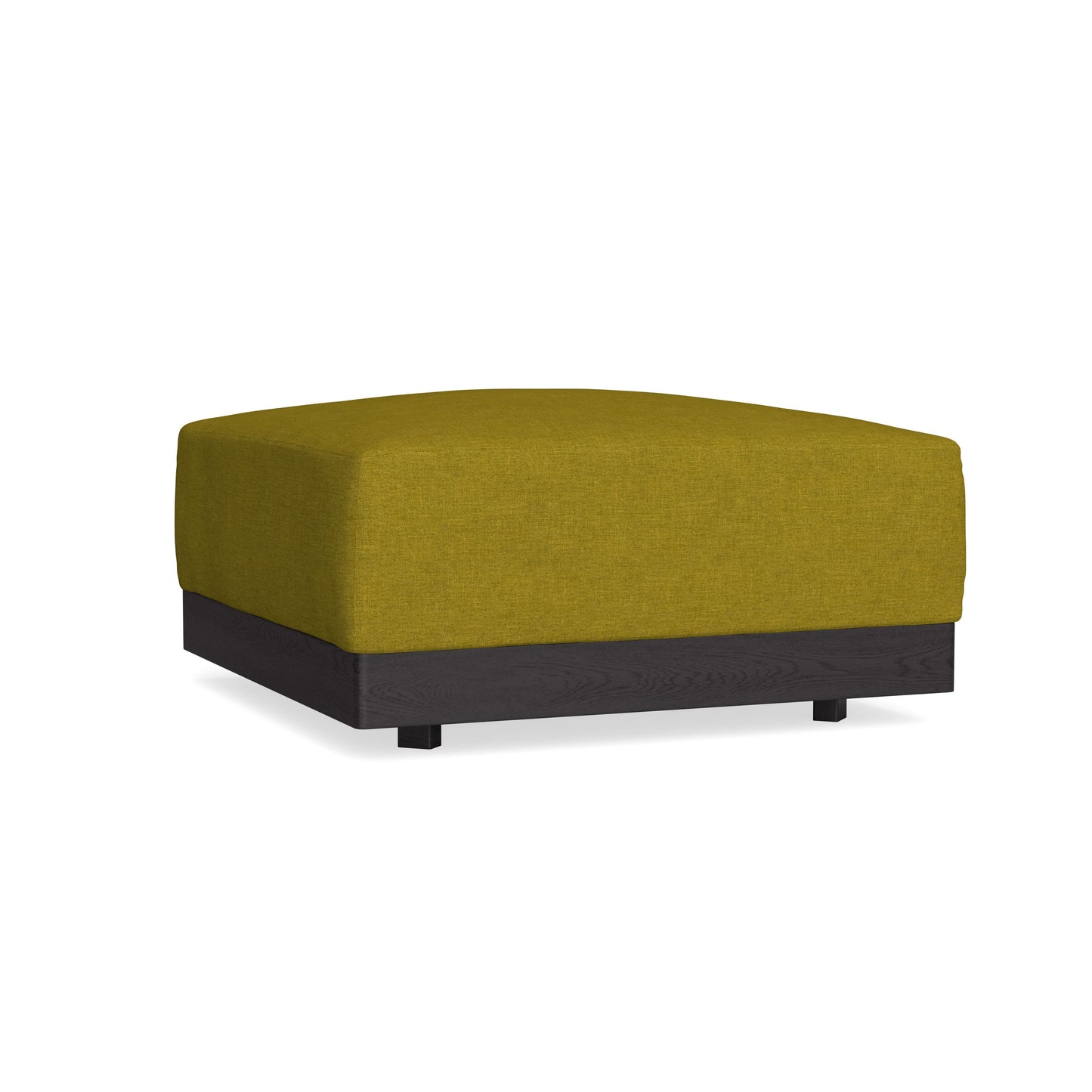 Modular Bondi Black Ottoman in Olive Green | Memory Foam Blend