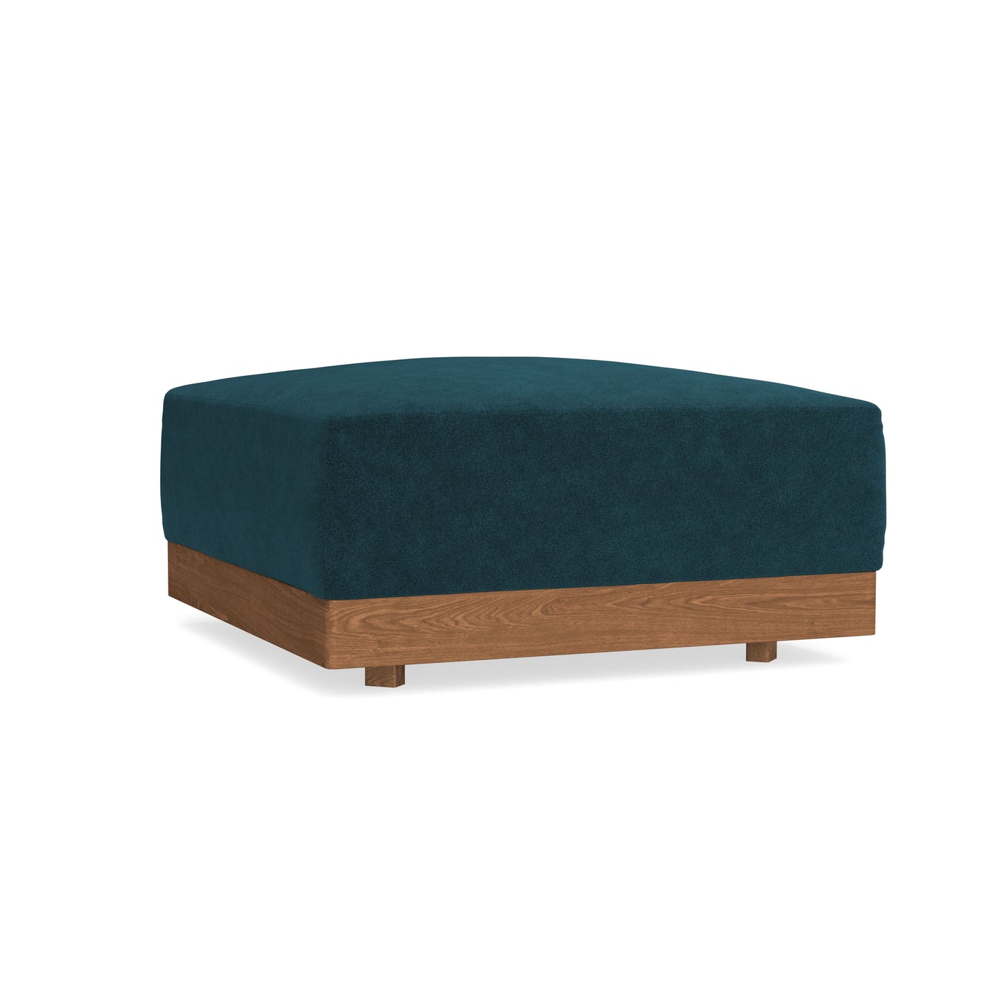 Modular Bondi Espresso Ottoman in Indigo | Memory Foam Blend