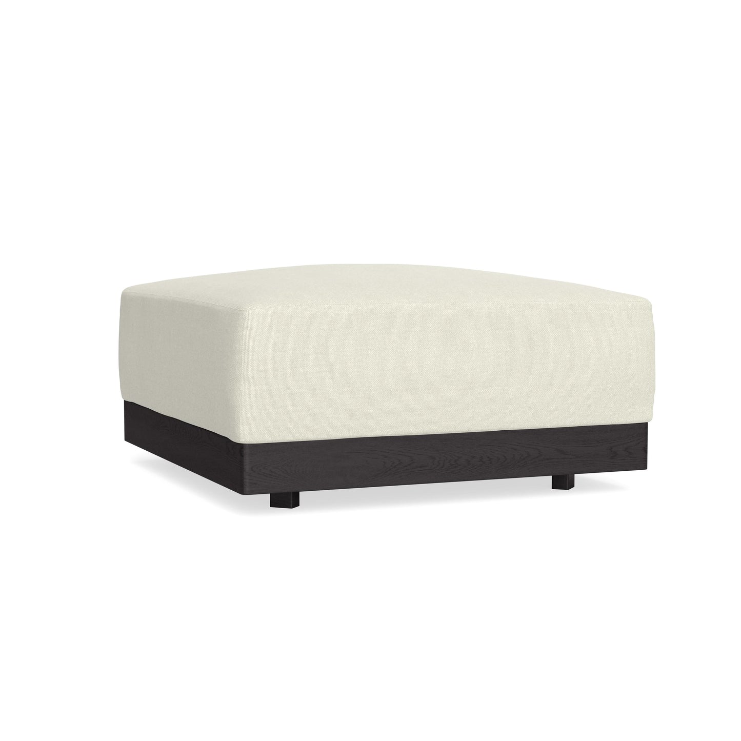 Modular Bondi Black Ottoman in Eggshell | Memory Foam Blend