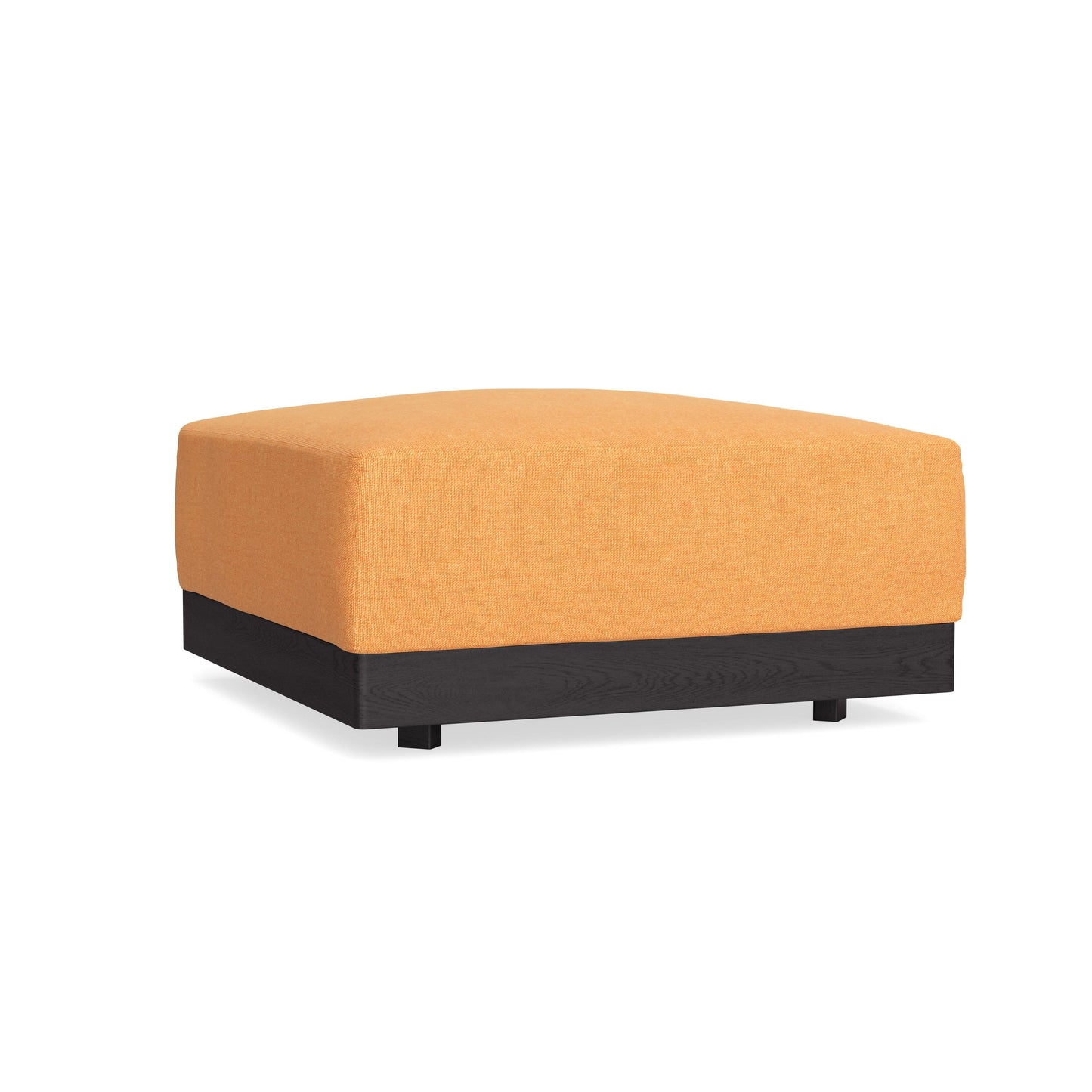 Modular Bondi Black Ottoman in Tangerine | Classic Blend