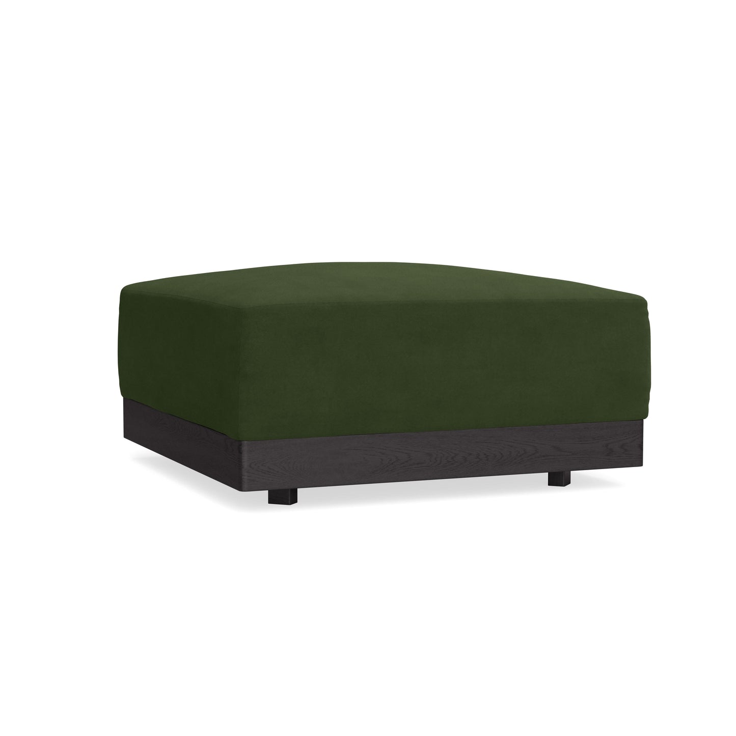 Modular Bondi Black Ottoman in Tuscan Green | Memory Foam Blend