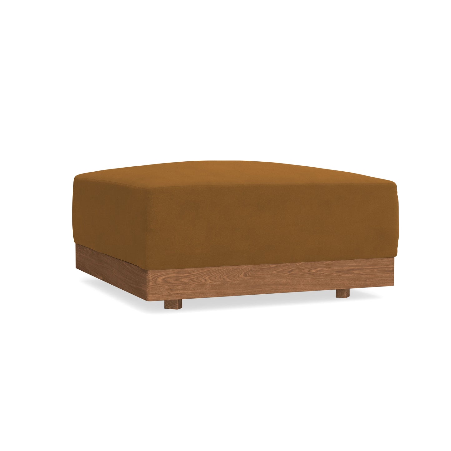 Modular Bondi Espresso Ottoman in Cognac | Memory Foam Blend