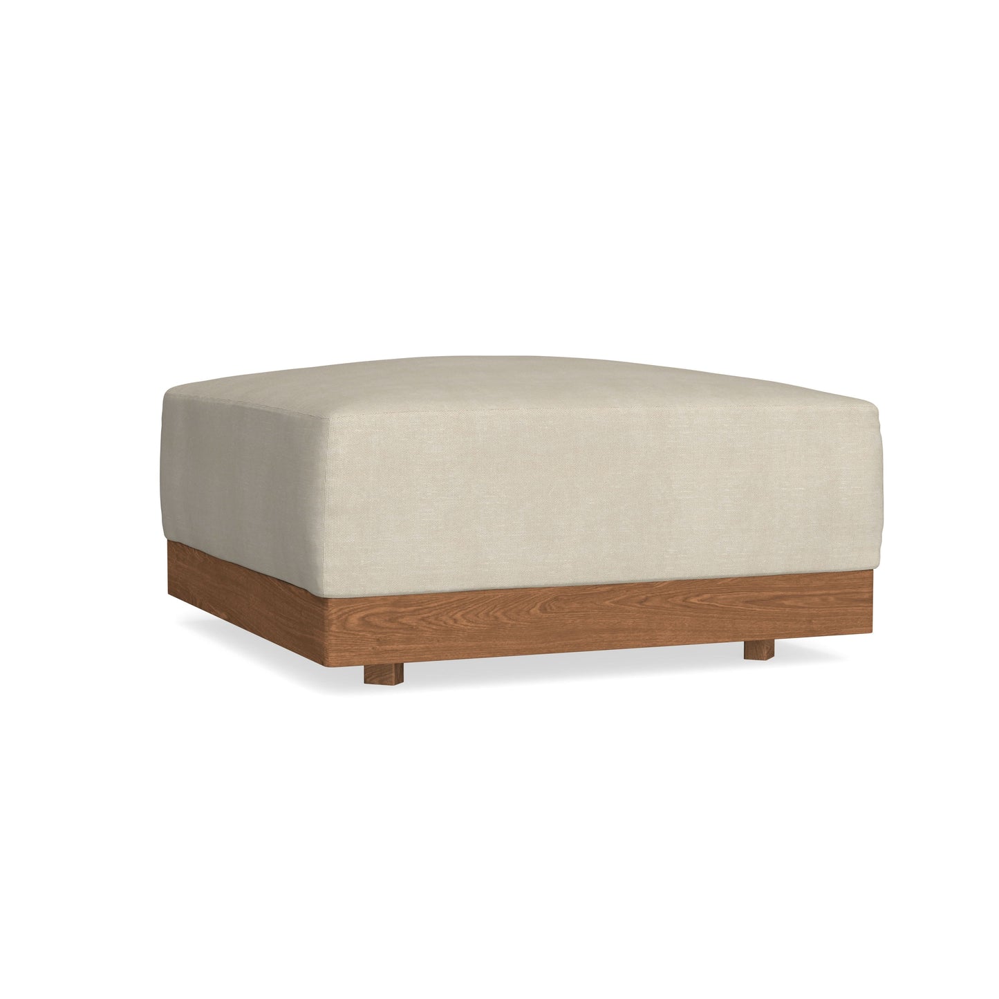 Modular Bondi Espresso Ottoman in Almond | Memory Foam Blend