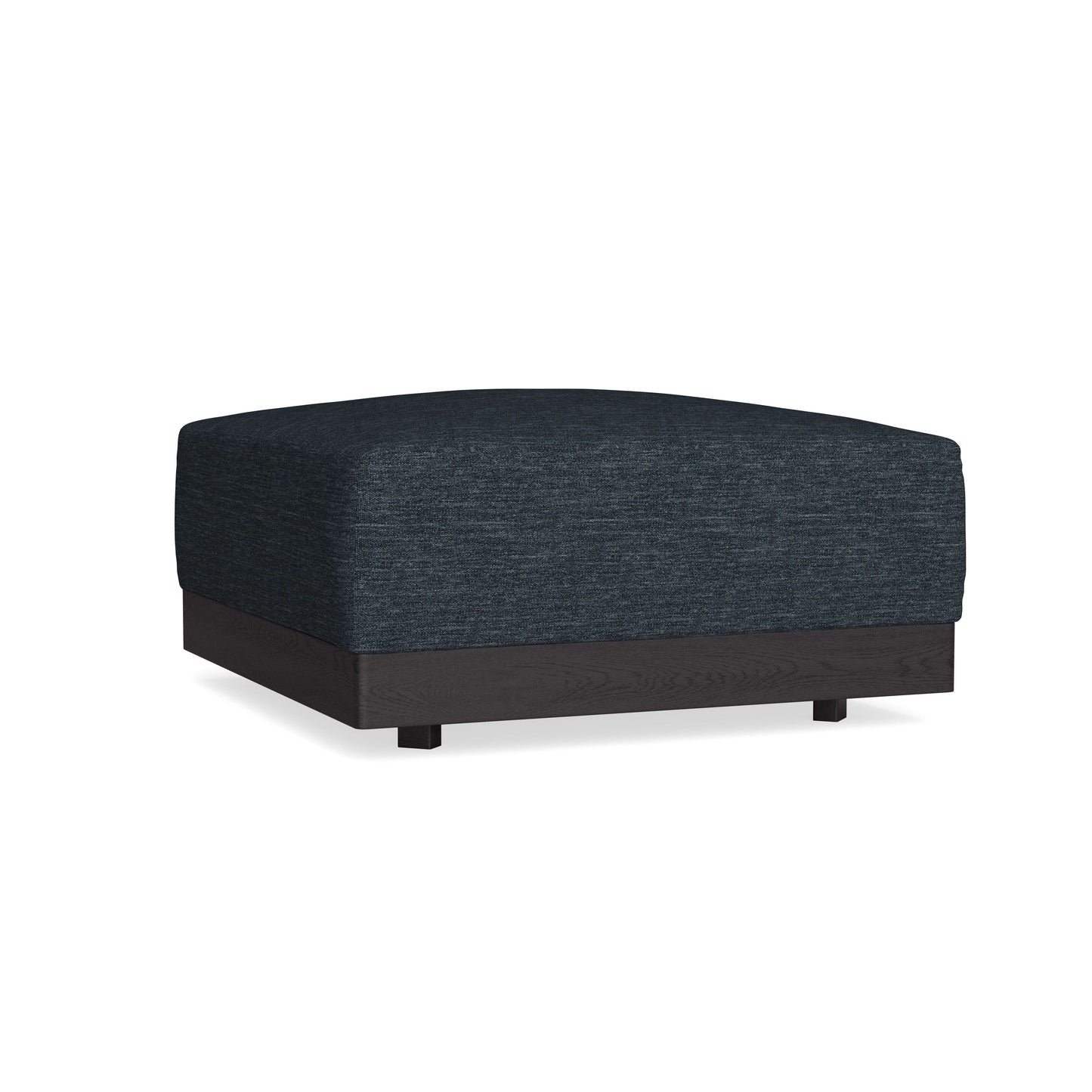 Modular Bondi Black Ottoman in Baltic Blue | Classic Blend