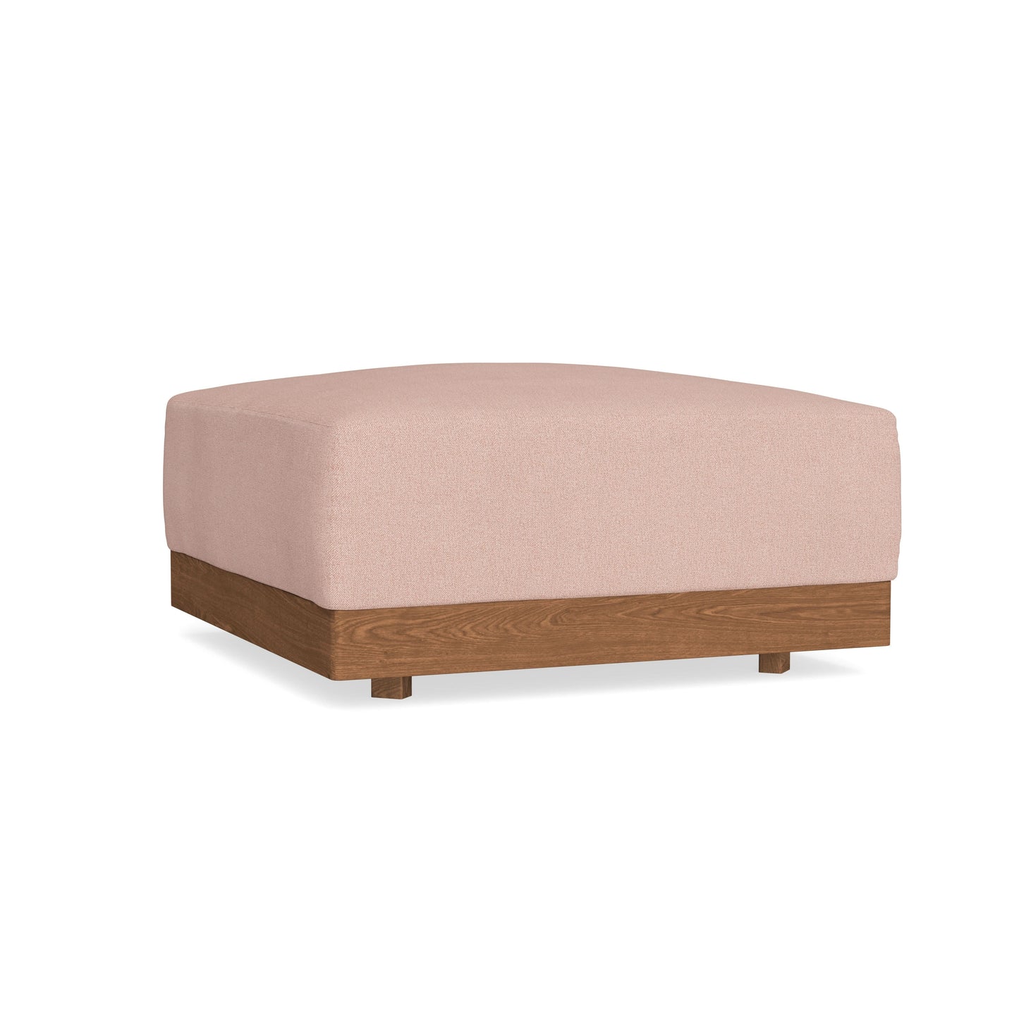 Modular Bondi Espresso Ottoman in Rose Quartz | Memory Foam Blend