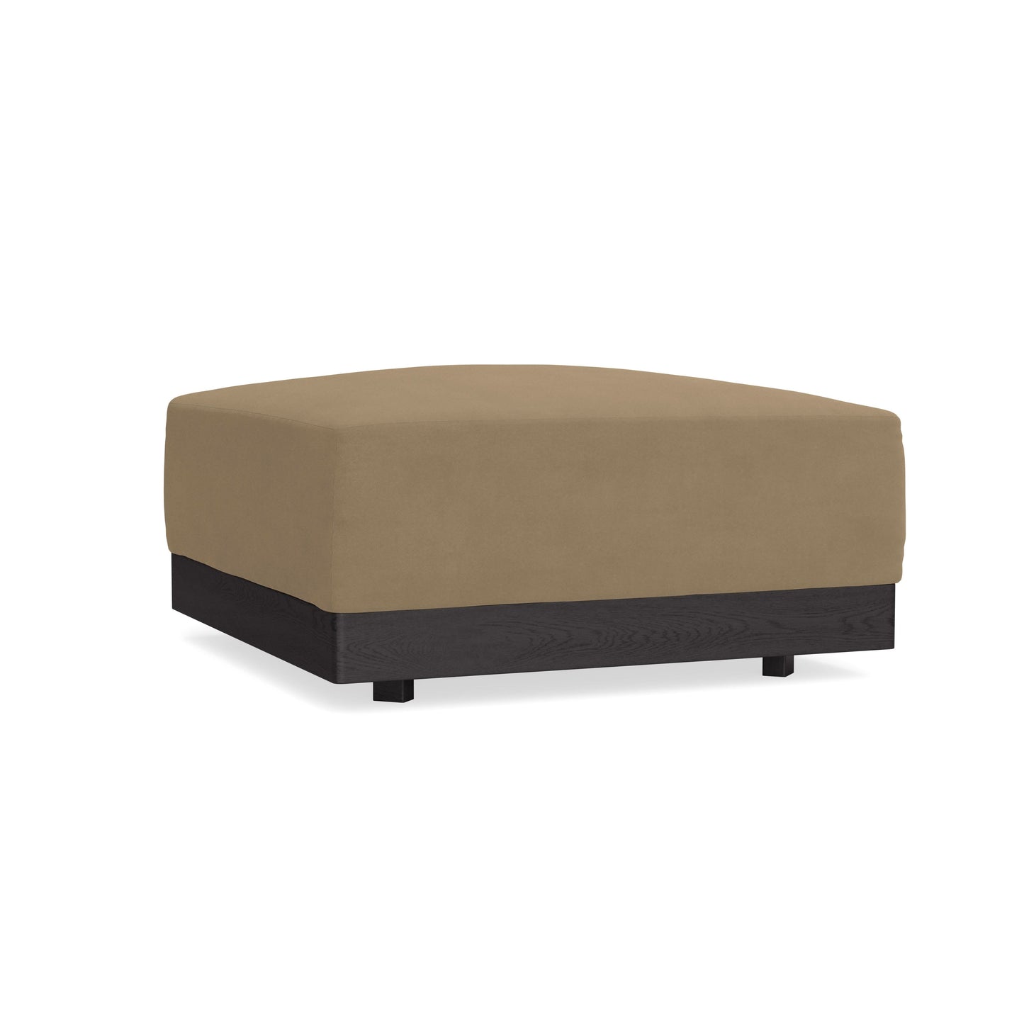 Modular Bondi Black Ottoman in Macchiato | Memory Foam Blend