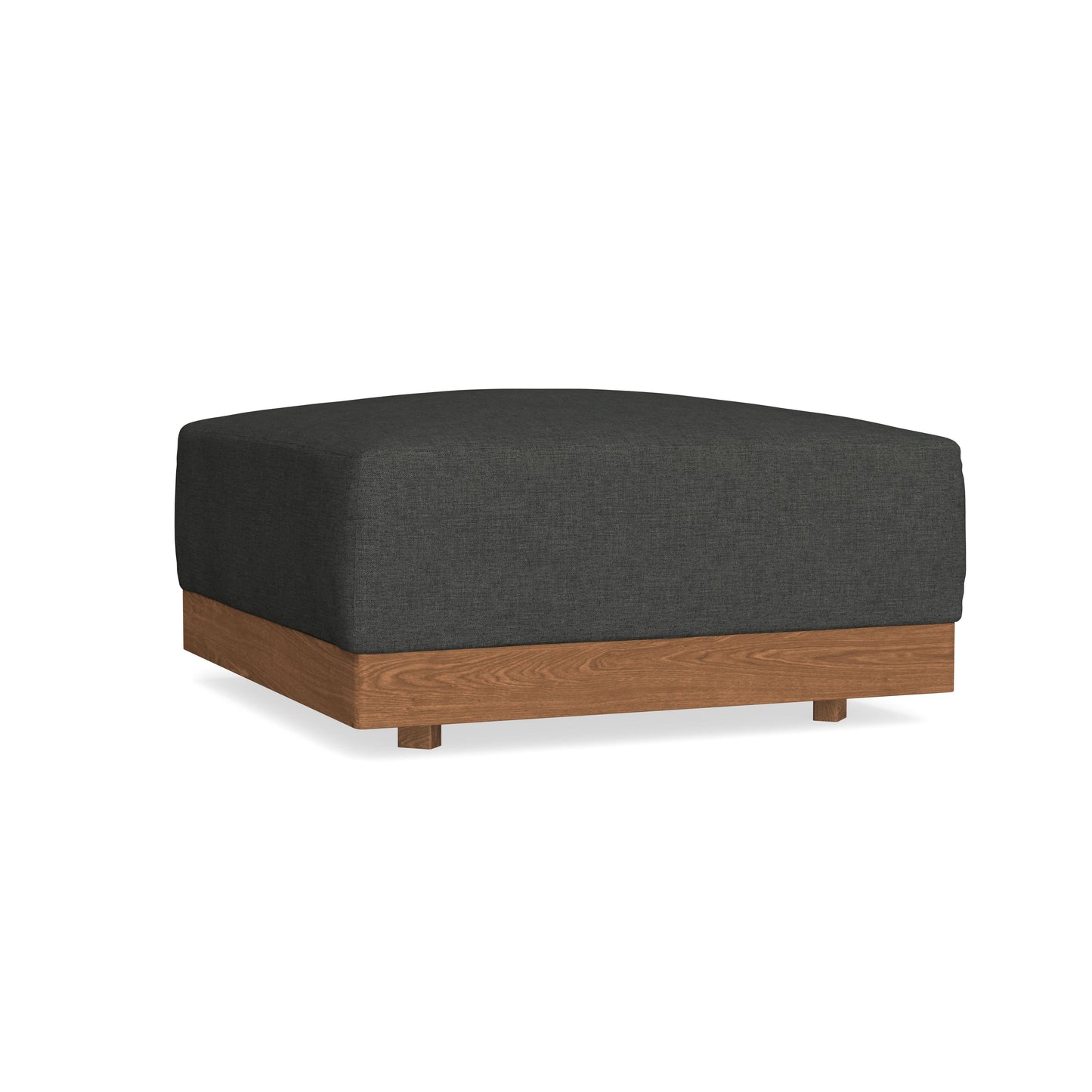Modular Bondi Espresso Ottoman in Raven Gray | Memory Foam Blend