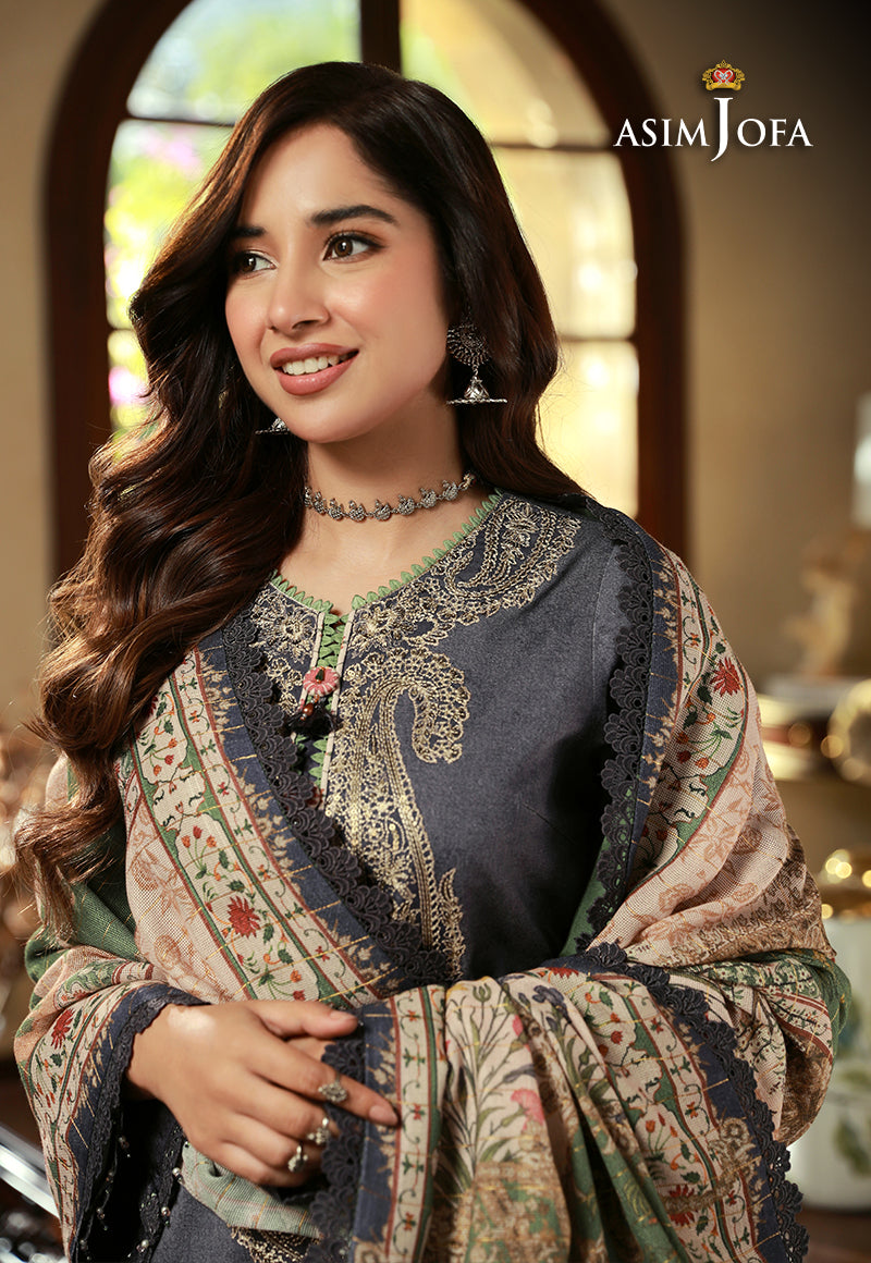 AJAWP-06 STITCHED EMBROIDERED KARANDI 3 PCS
