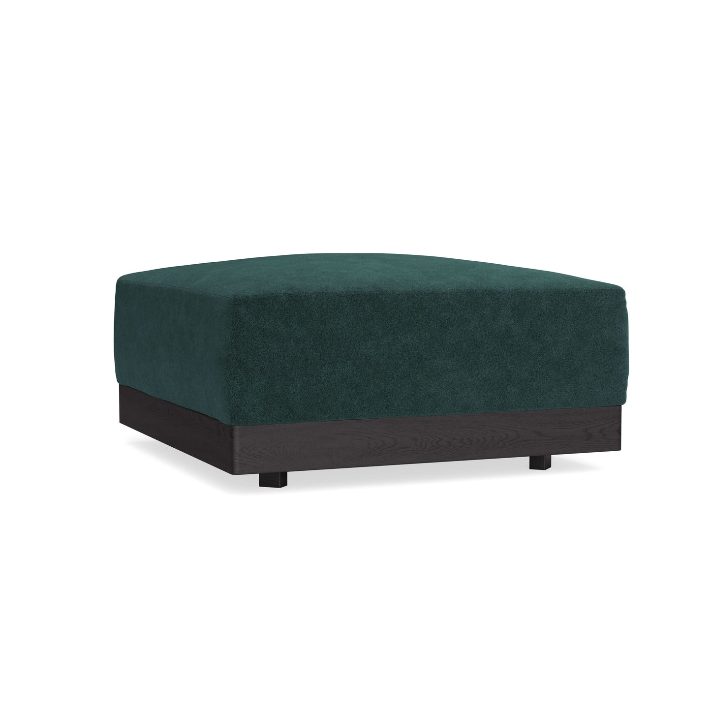 Modular Bondi Black Ottoman in Harbor Blue | Memory Foam Blend