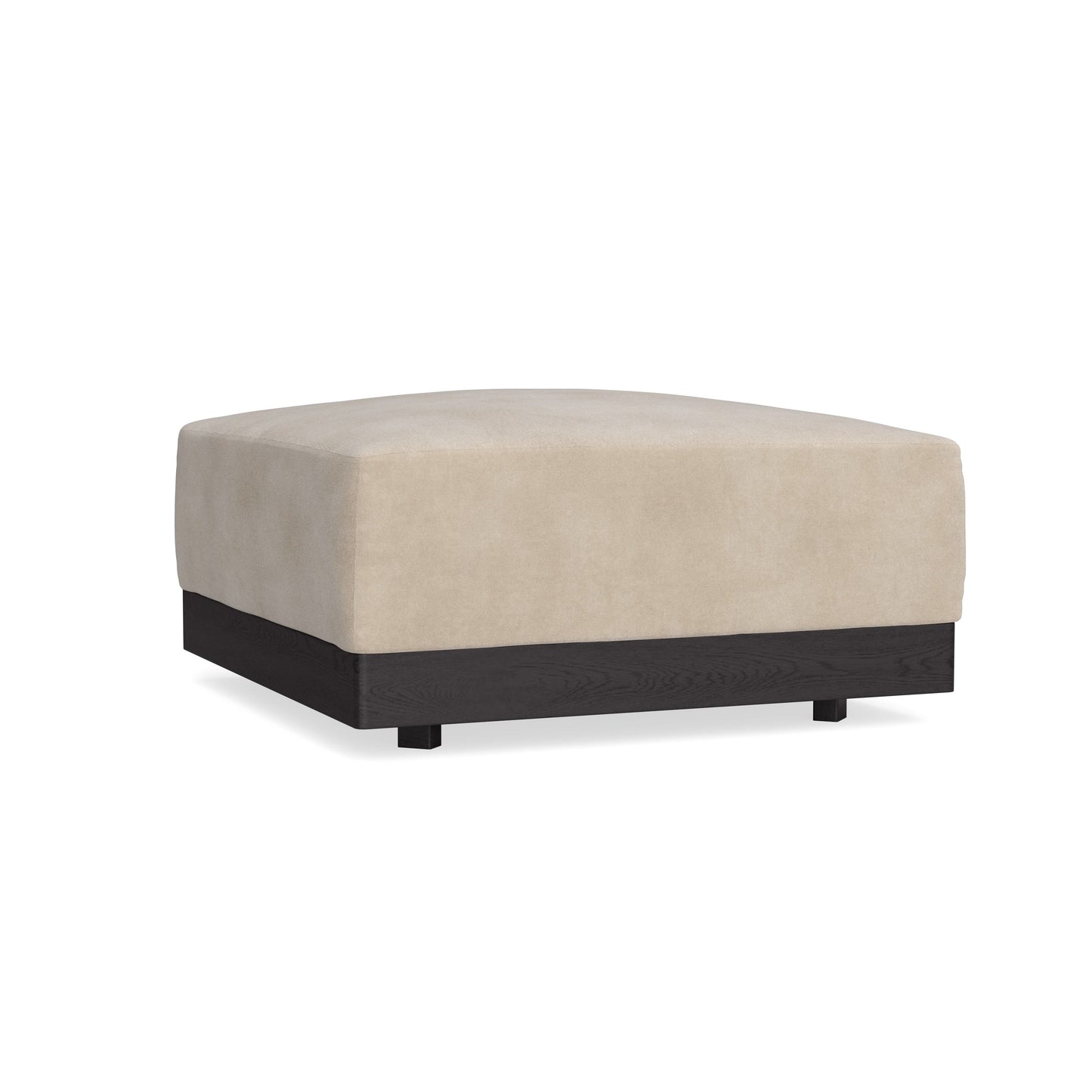 Modular Bondi Black Ottoman in Oyster | Memory Foam Blend