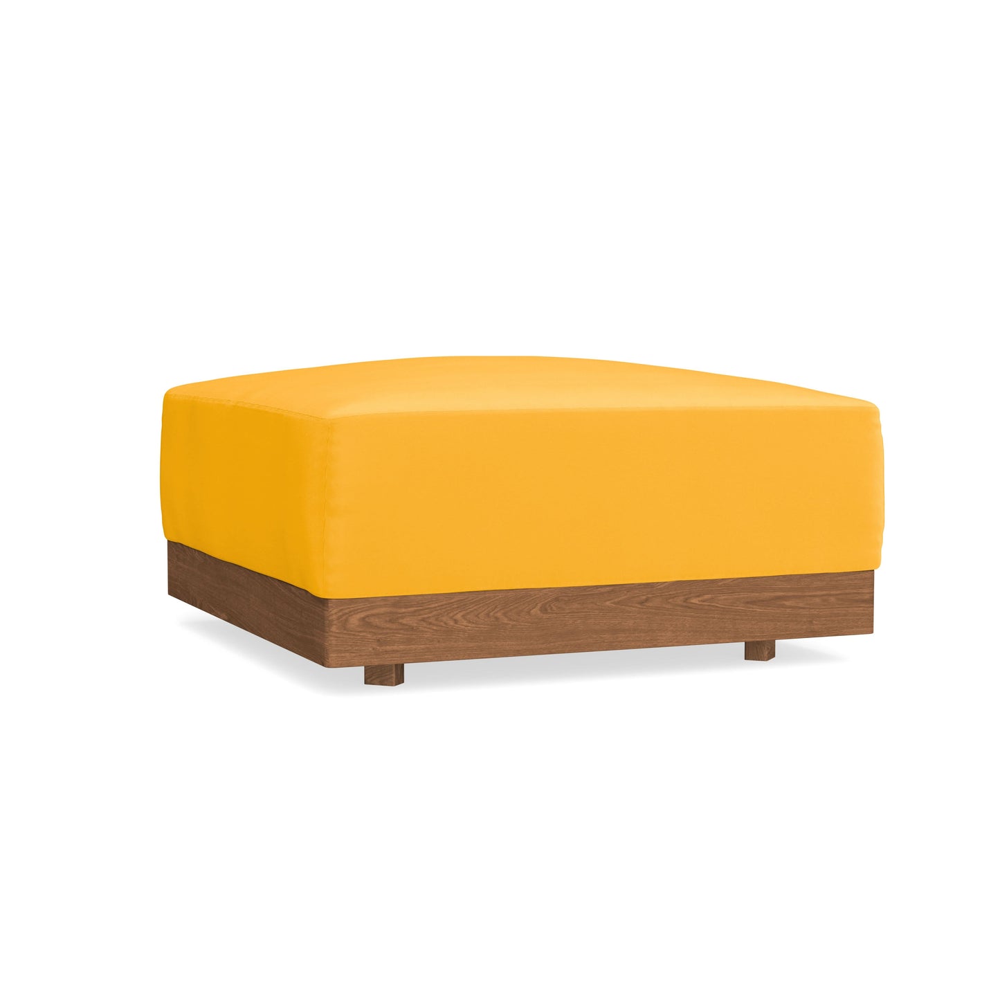 Modular Bondi Espresso Ottoman in Marigold | Memory Foam Blend
